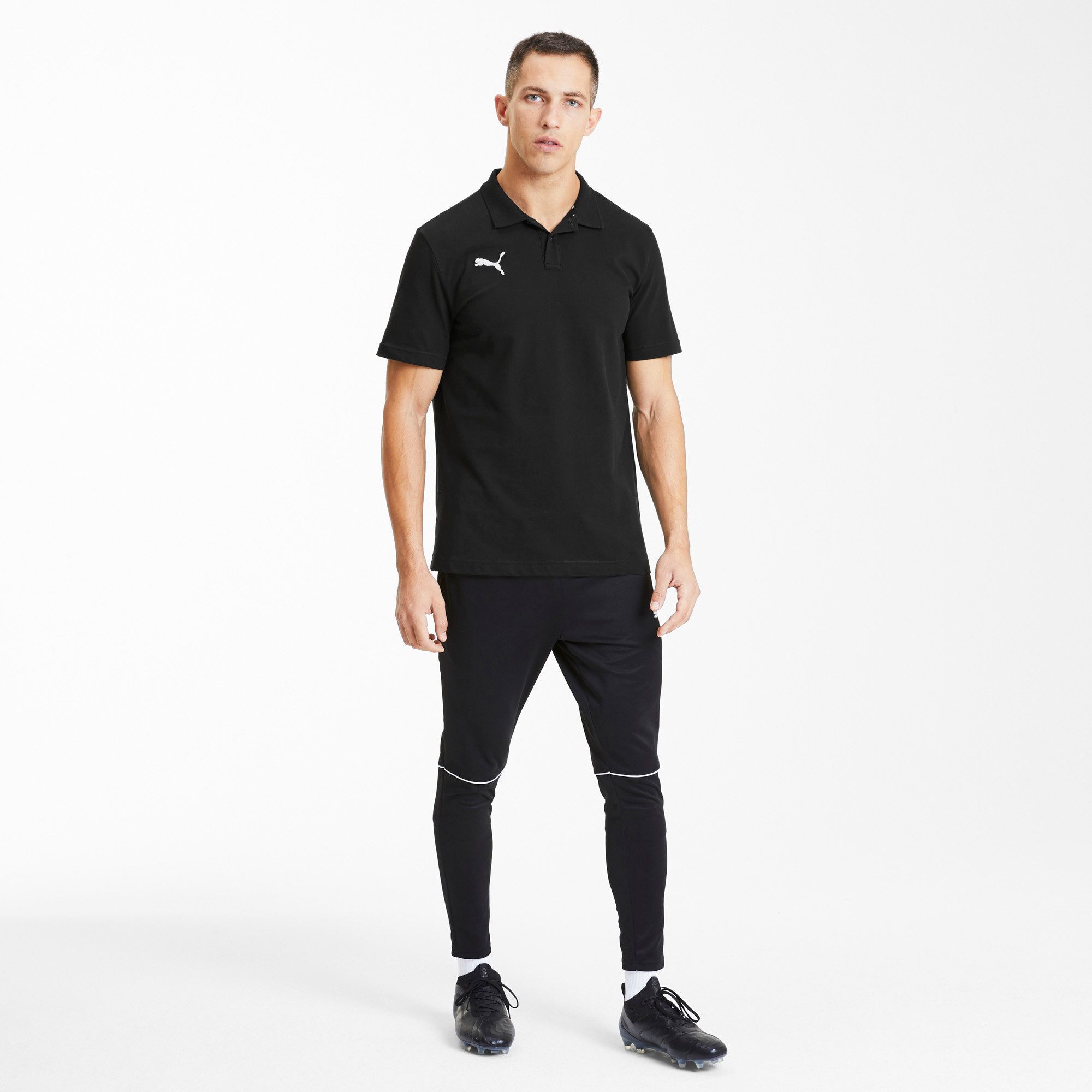 PUMA Poloshirt TEAMGOAL 23 CASUALS POLO Slim Fit Passform, Kurzarm, mit Reißverschluss, normale Kragenform