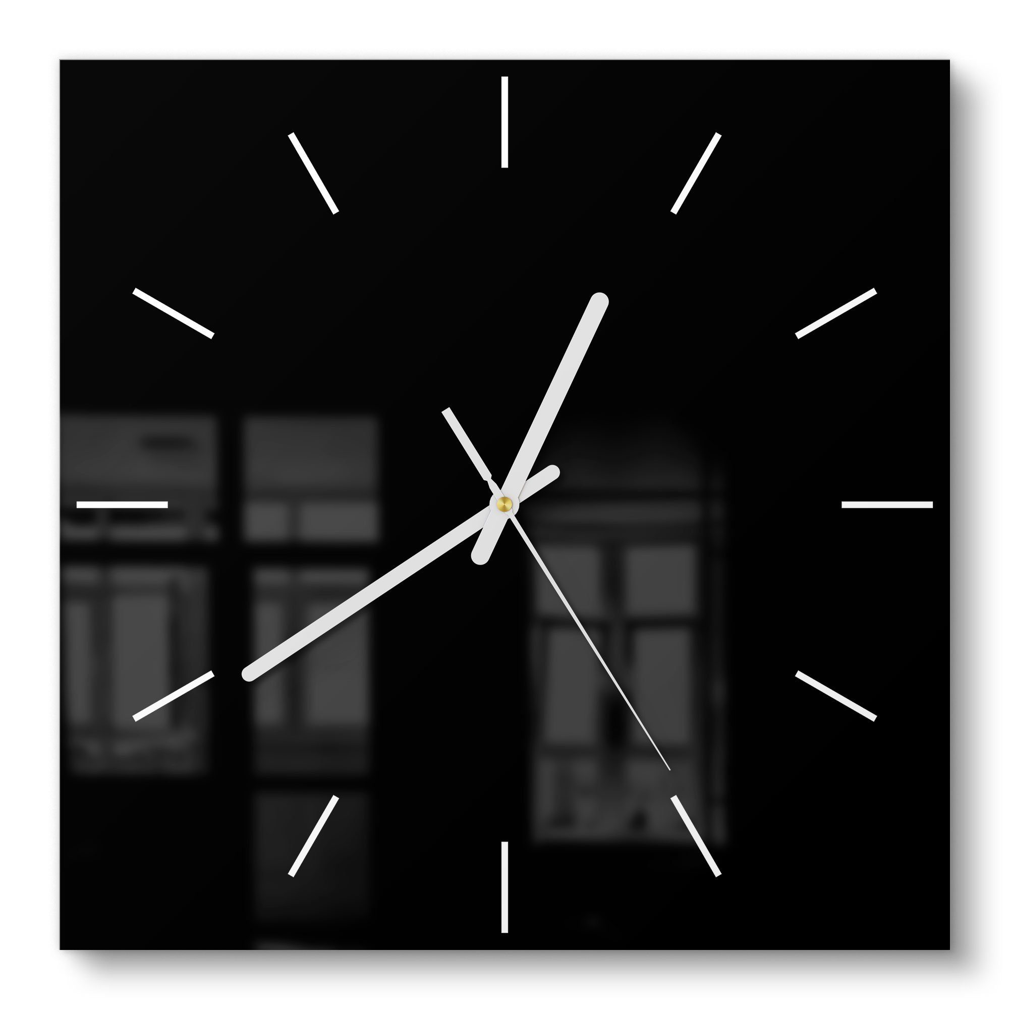 DEQORI Wanduhr 'Unifarben - Schwarz' (Glas günstig online kaufen