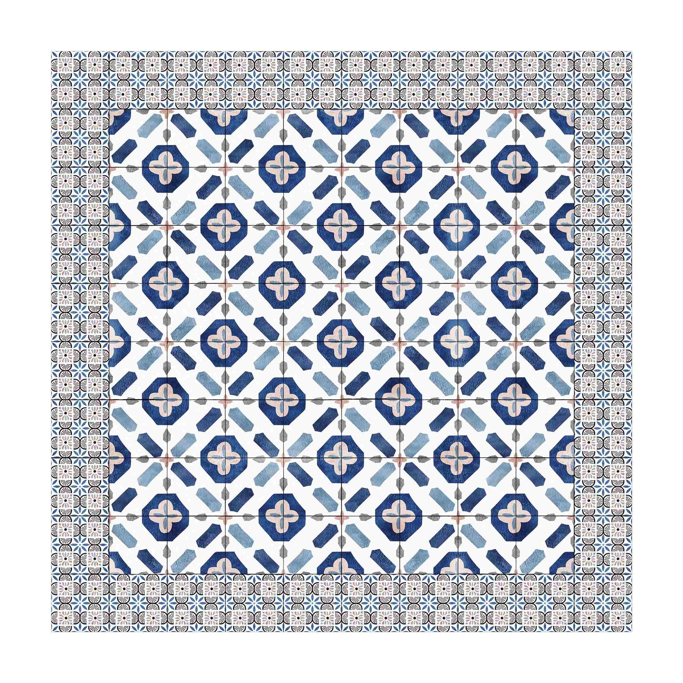 Bilderdepot24 Teppich Vinyl Wohnzimmer Schlafzimmer Flur Küche Fliesen modern, quadratisch - orange glatt, nass wischbar (Küche, Tierhaare) - Saugroboter & Bodenheizung geeignet