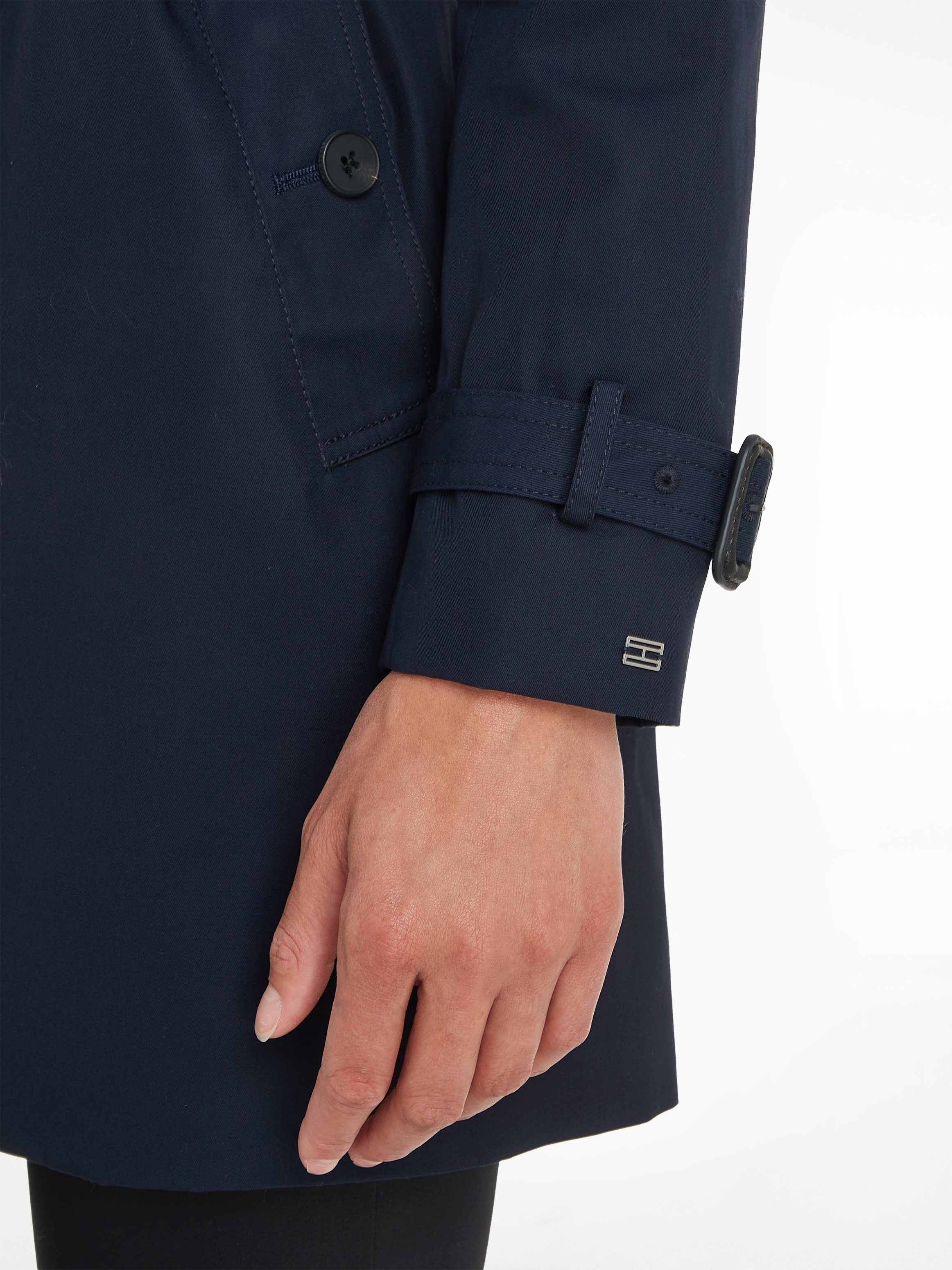 Tommy Hilfiger Langjacke HERITAGE SINGLE BREASTED TRENCH mit den typischen Trenchcoat-Details