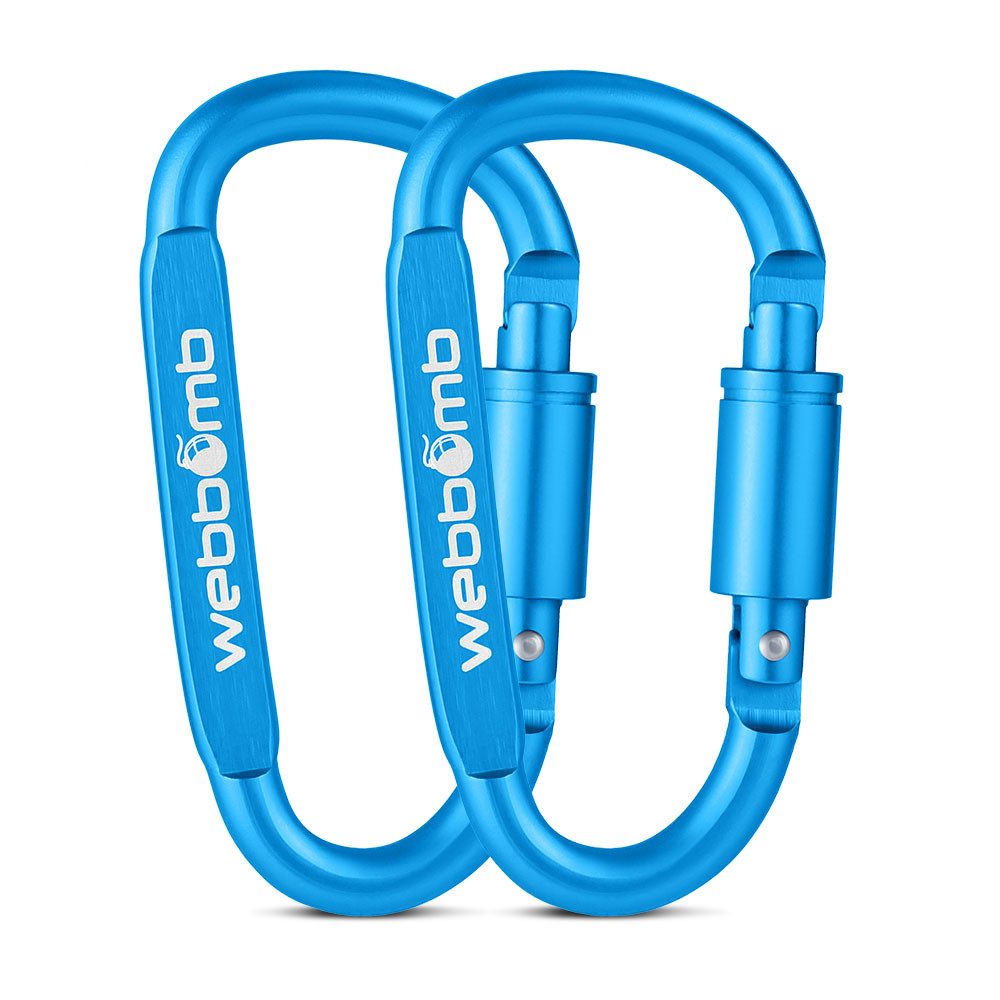 Karabiner Haken 8 cm Karabinerhaken Schraubkarabiner für Camping Sport Wandern