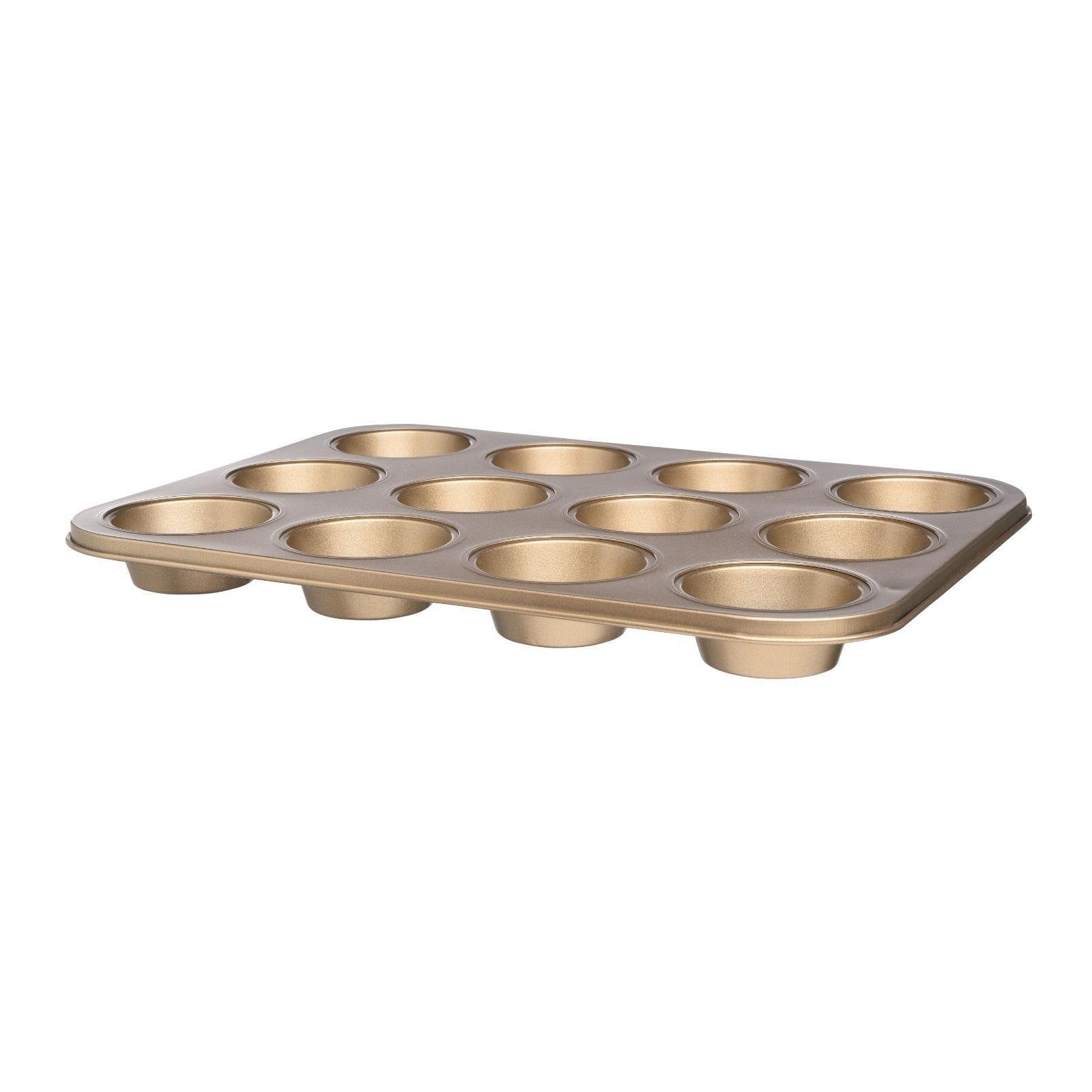Depot Backform Backform für 12 Muffins Annbrit, (Packung), aus Stahl, L 35 Zentimeter, B 26 Zentimeter, H 3 Zentimeter