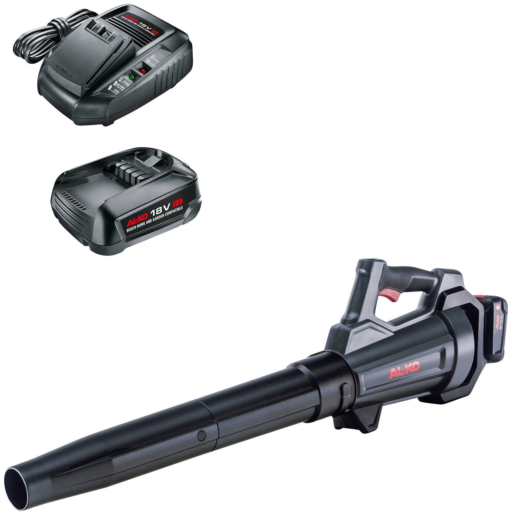 AL-KO Akku-Laubbläser HOME AND GARDEN COMPATIBLE LB 1860, (Set), inkl. Akku und Ladegerät