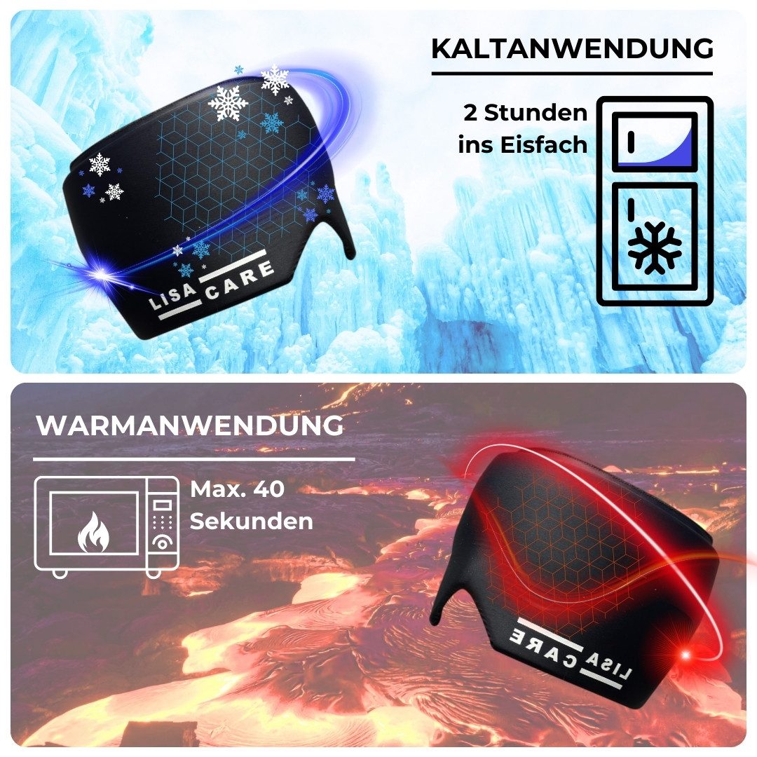 LisaCare Gesichtsmaske Migräne Maske - Kühlmaske - Kopfschmerzen Maske, Sanft & Geruchslos!