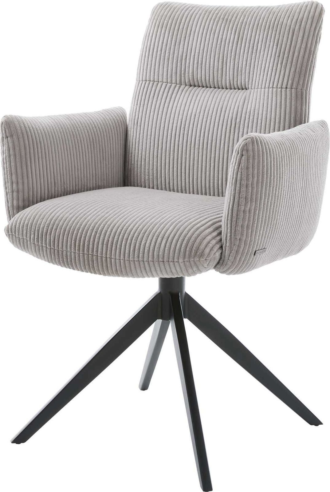 DELIFE Polsterstuhl Jova-Flex, mit Armlehnen Kreuzgestell breit Schwarz Cor günstig online kaufen