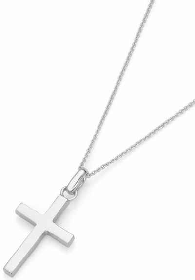Firetti Kette mit Anhänger Schmuck Geschenk Silber 925 Halsschmuck Halskette Ankerkette Kreuz