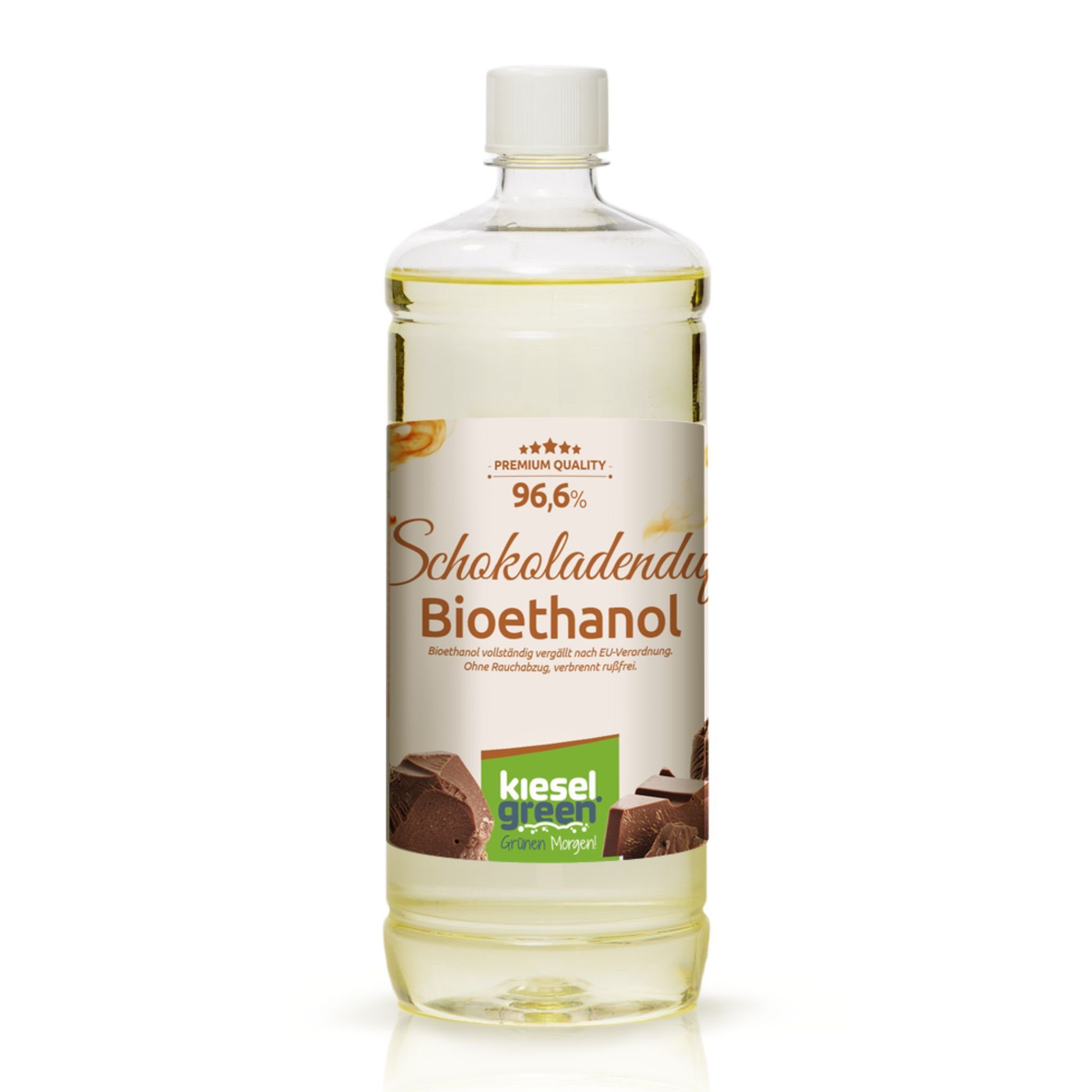 KieselGreen Bioethanol KieselGreen Bioethanol Flasche 1 Liter mit Duft für Ethanol-Kamin