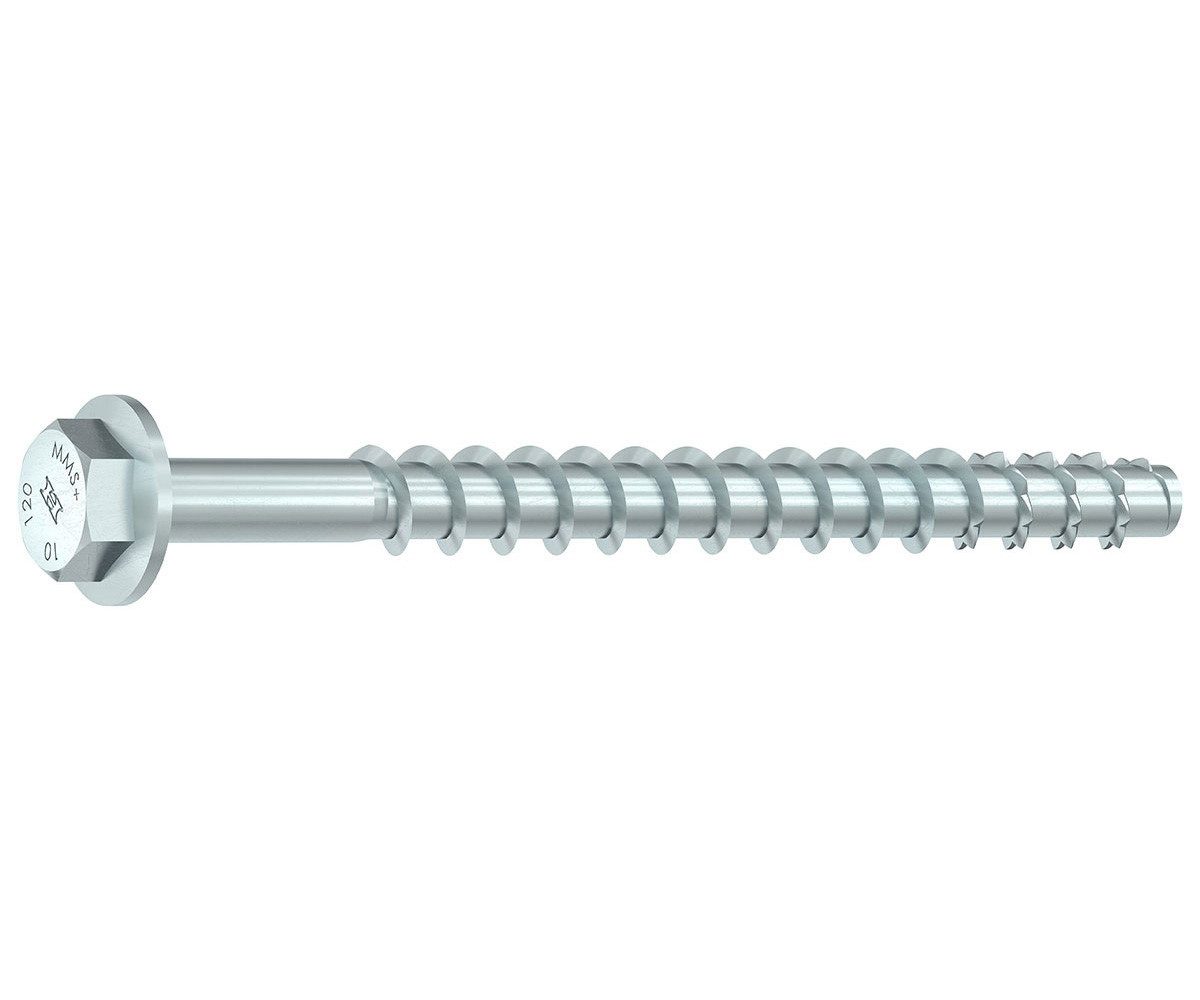 HECO Schrauben Betonschraube MULTI-MONTI-plus SS Betonschraube, Sechskantkopf mit angepr. Scheibe, (25 St)