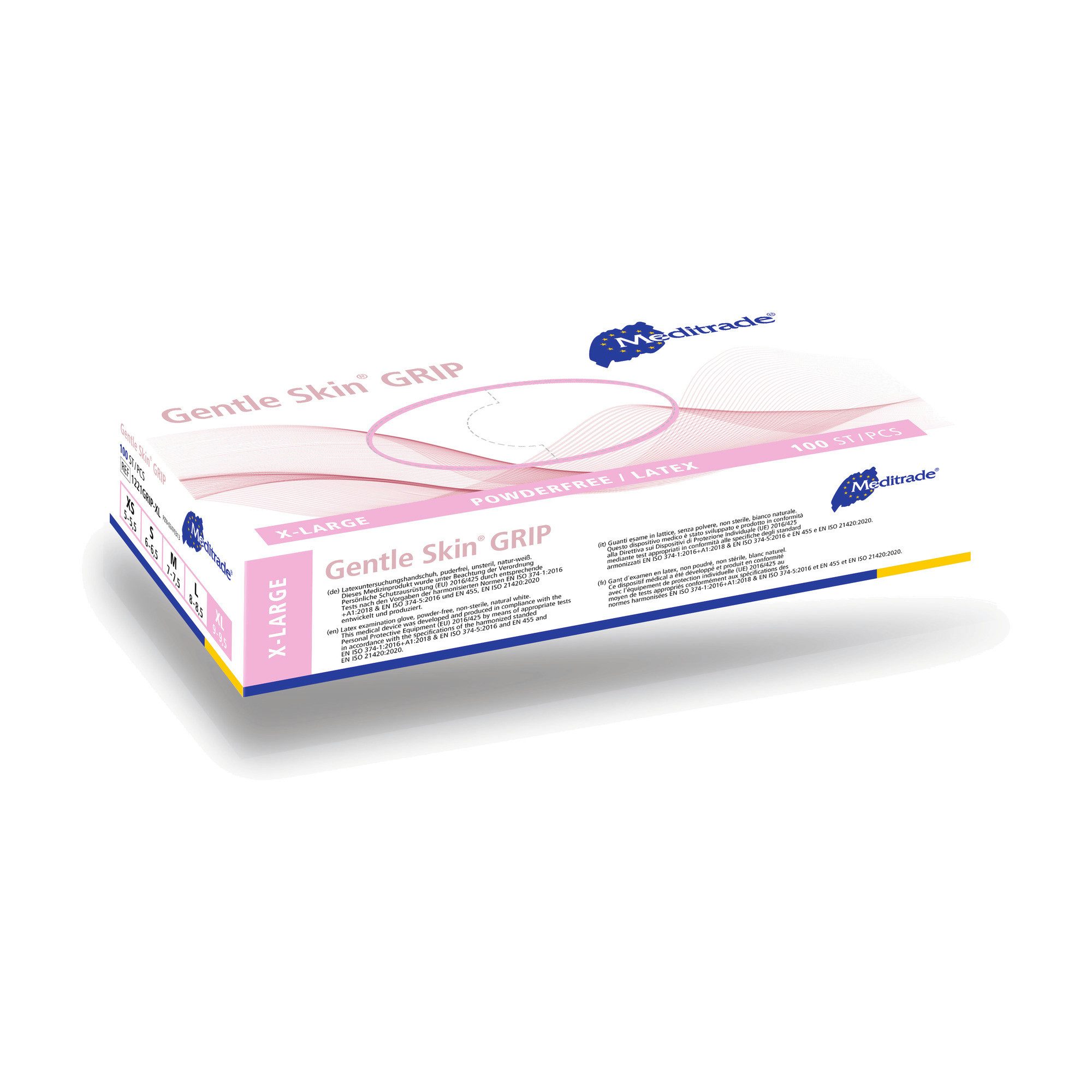 MediTrade Latexhandschuhe Meditrade Gentle Skin grip - Latex-Untersuchungshandschuhe