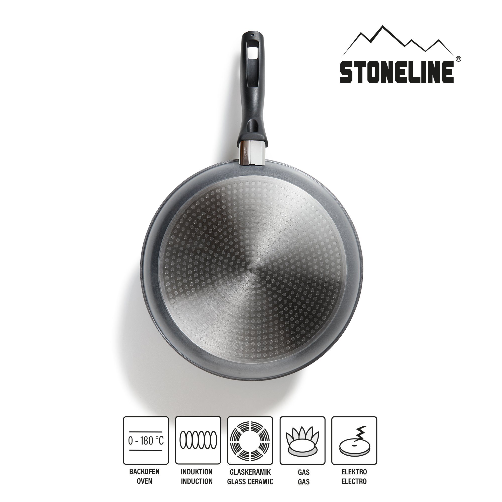 STONELINE Bratpfanne, Aluminiumguss (2-tlg)