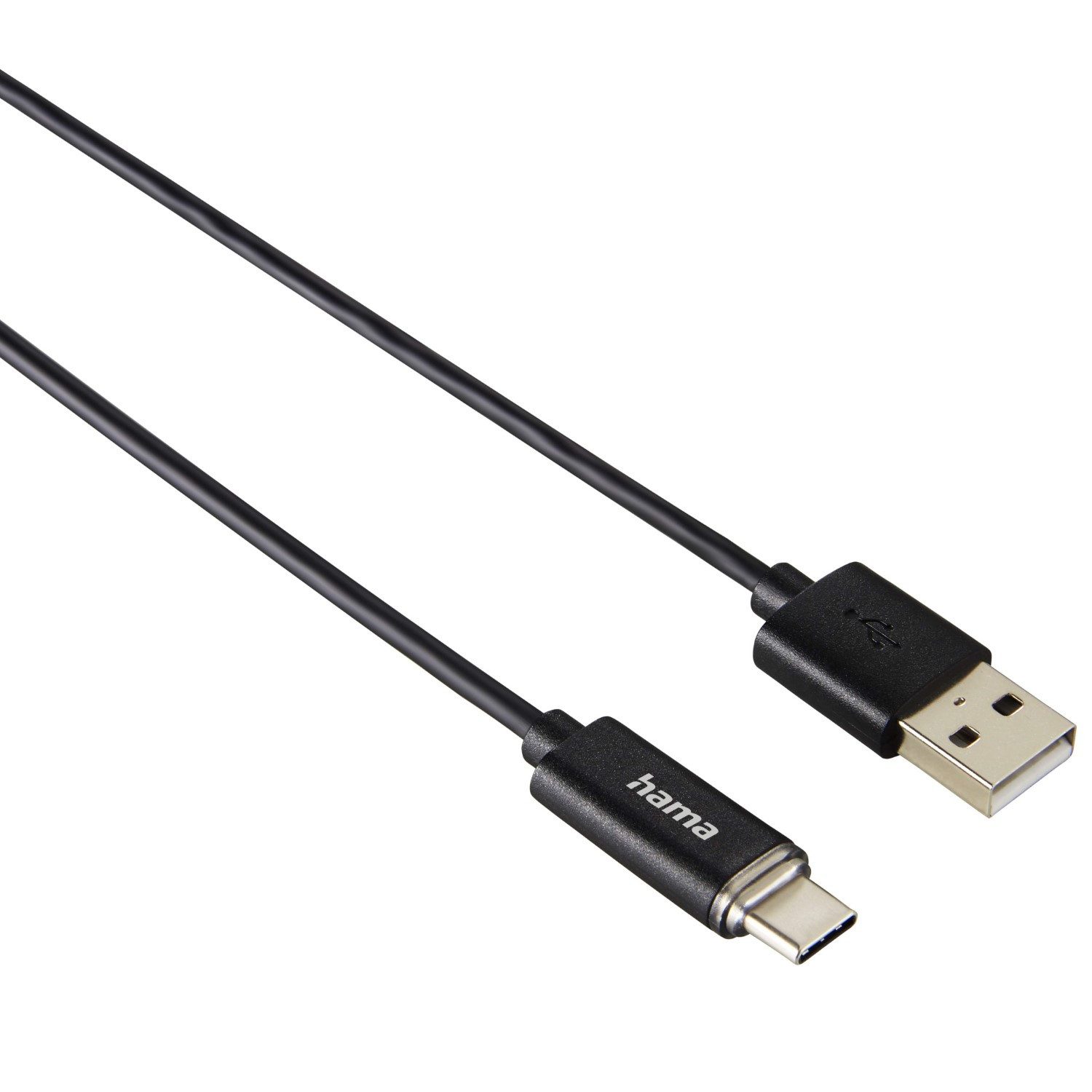 Hama USB-A auf USB-C Kabel mit LED-Ladeanzeige Blitz-Kabel, USB-A,USB-C, Kein (100 cm), Ladekabel Datenkabel USB Type C – Bild 2 von 5