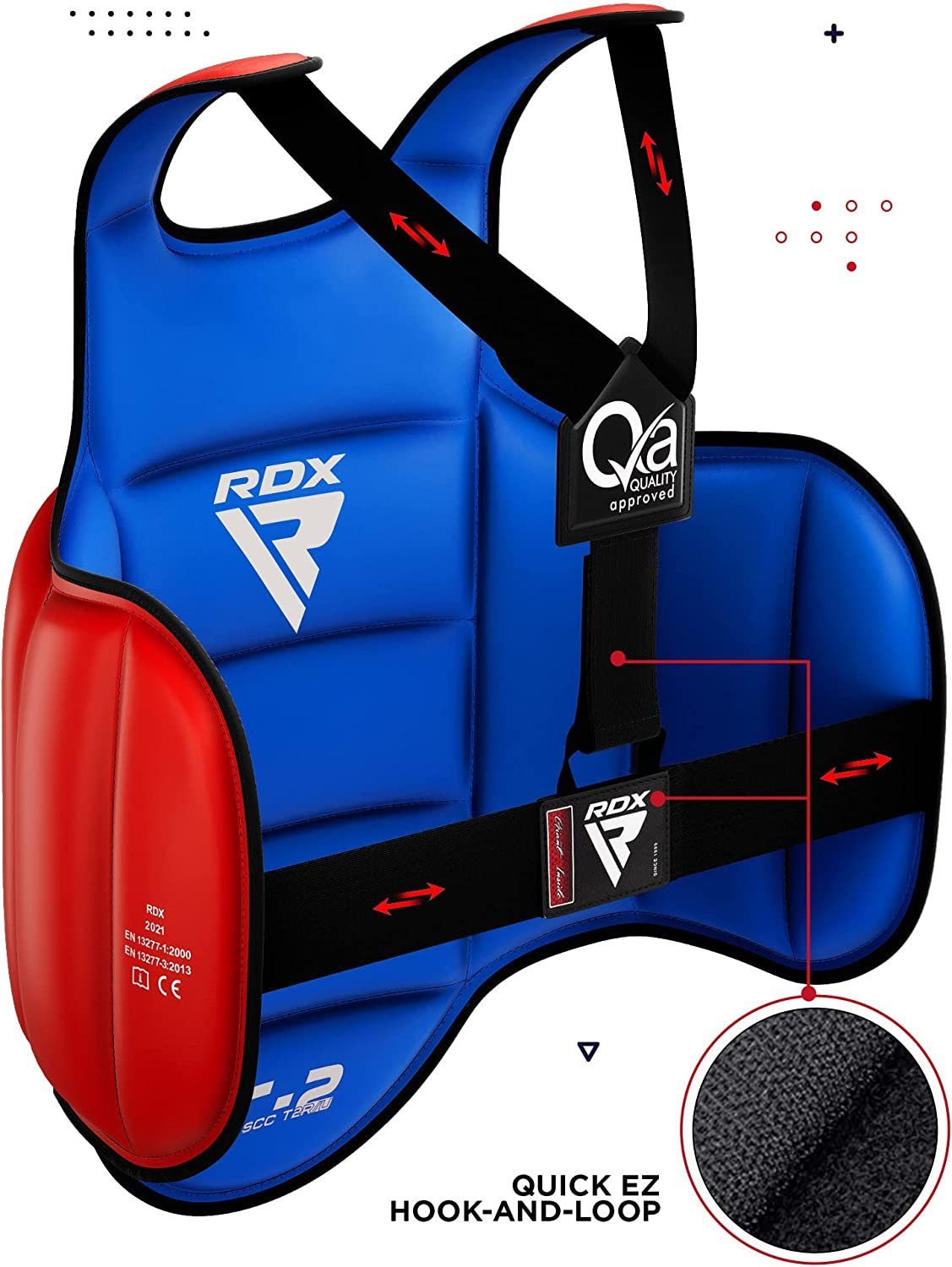 RDX Sports Brustschutz RDX Body Chest Kickboxing Protector Red/Blue Protector Martial Arts