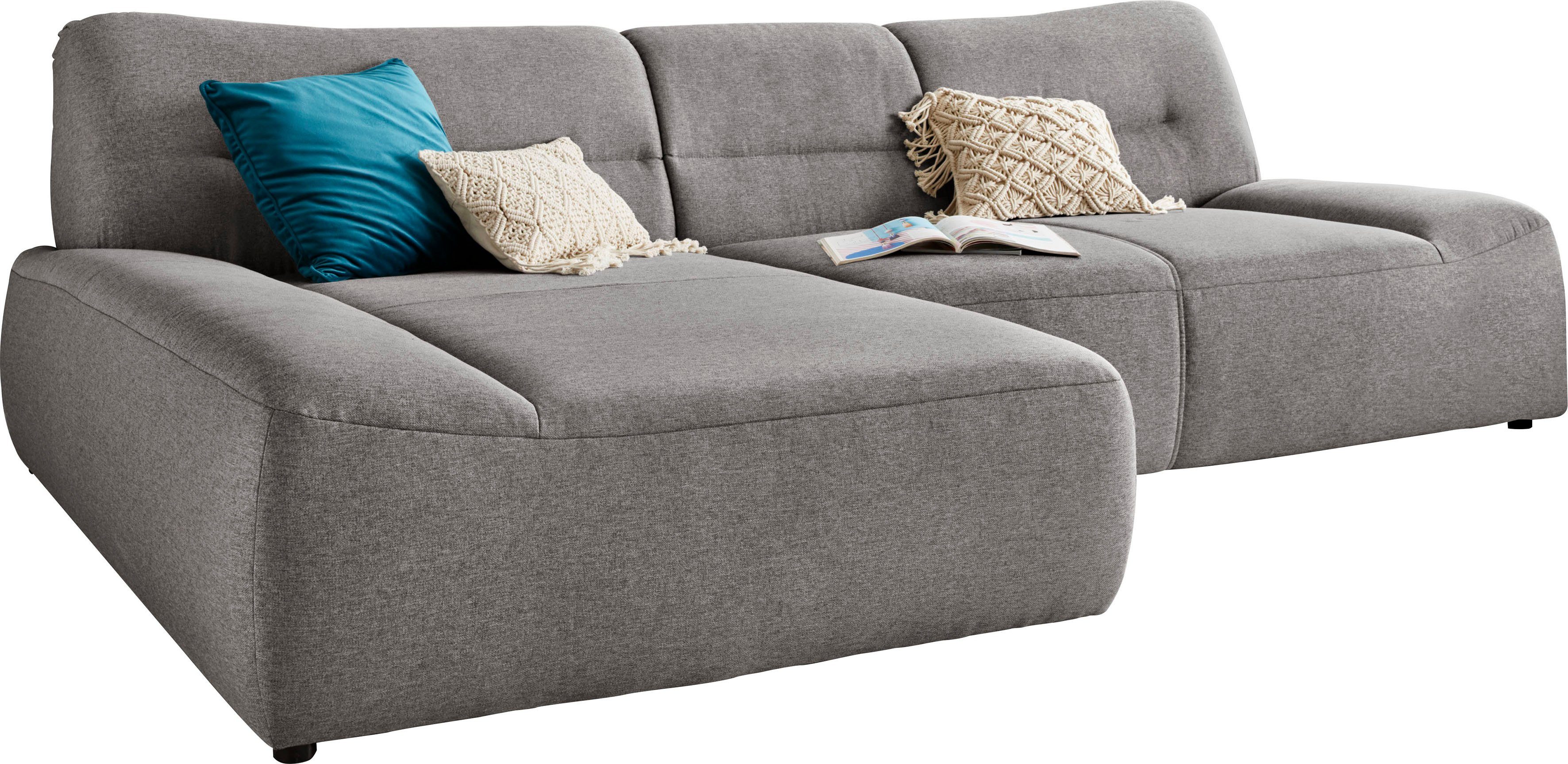 Ecksofa Cesena moderne Polsterecke mit flachen Armlehnen, L-Form