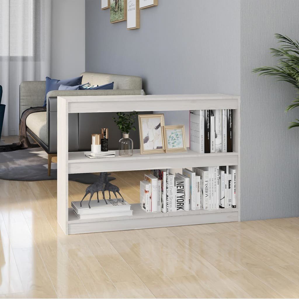 furnicato Bücherregal Raumteiler Weiß 100x30x71,5 cm günstig online kaufen