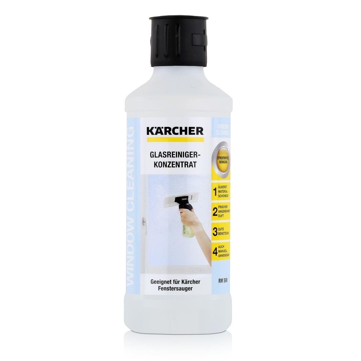 KÄRCHER Kärcher Glasreiniger Konzentrat 500ml für Fenstersauger (1er Pack) Glasreiniger