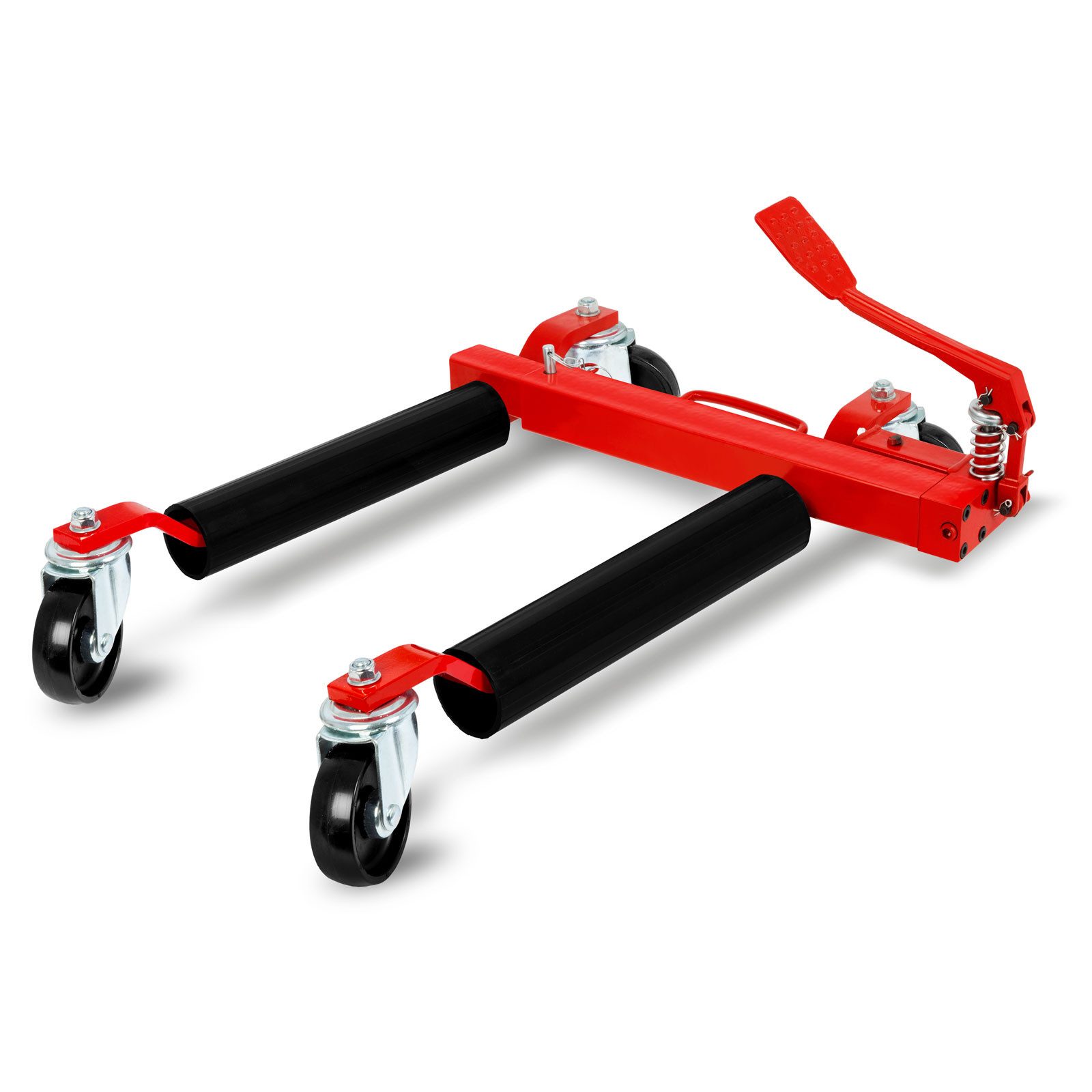 EBERTH Rangierwagenheber Rangierhilfe hydraulisch, 680 kg Tragkraft, max. Hubhöhe: 28,5 cm, für max. Reifenbreite 300 mm, min. Spannweite 345 mm