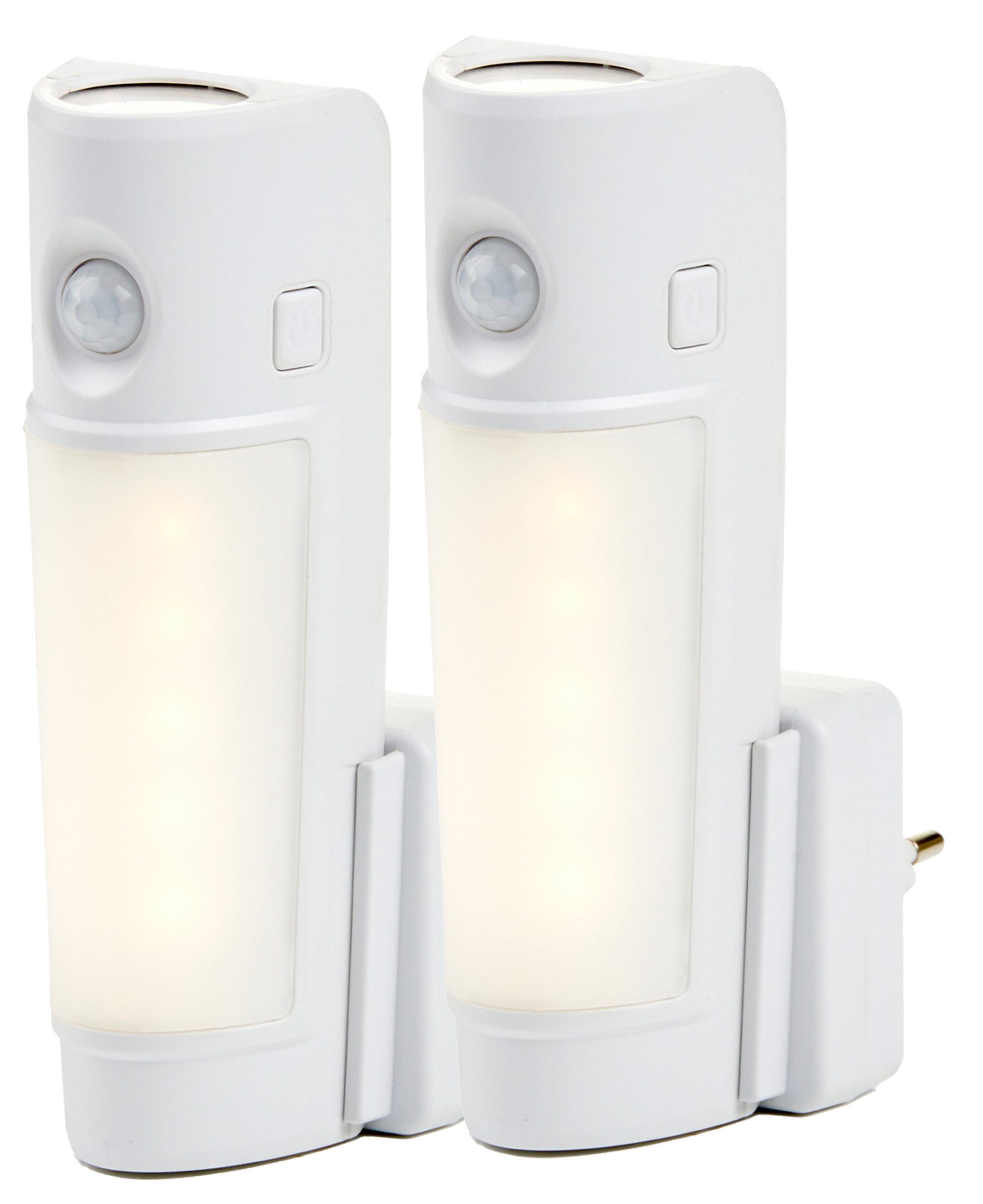 Northpoint LED Nachtlicht 2er-Set LED Steckdosen Nachtlicht Taschenlampe Bewegungsmelder