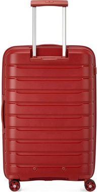 RONCATO Hartschalen-Trolley B-FLYING, 67 cm, rot, 4 Rollen, Hartschalen-Koffer Reisegepäck mit Volumenerweiterung und TSA Schloss