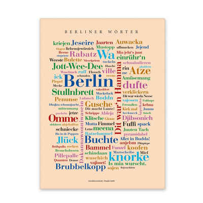 Deine Wörter Leinwandbild Leinwand Berliner Wörter - Keilrahmen