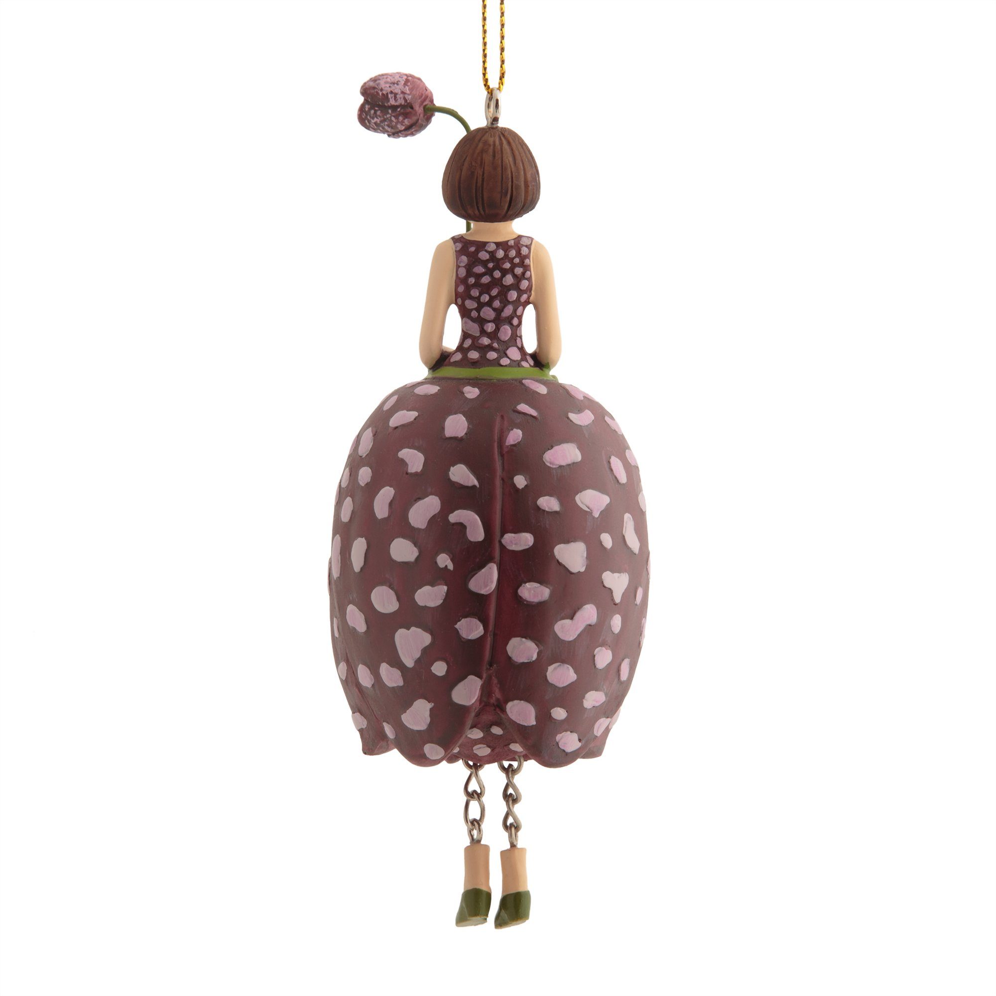 ROSEMARIE SCHULZ Heidelberg Dekofigur Blumenmädchen Schachblume zum Hängen Dekohänger Blumen Deko-Objekt, Handbemalte Figur aus Polyresin – Bild 4 von 5