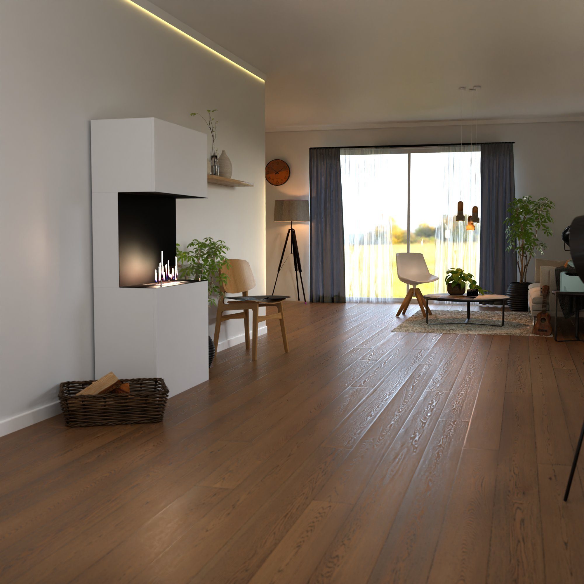 GLOW FIRE Echtfeuer-Dekokamin Nordland Ethanol Kamin, Bioethanol Kamin mit 3h Brenndauer, Heizleistung bis 2 kw