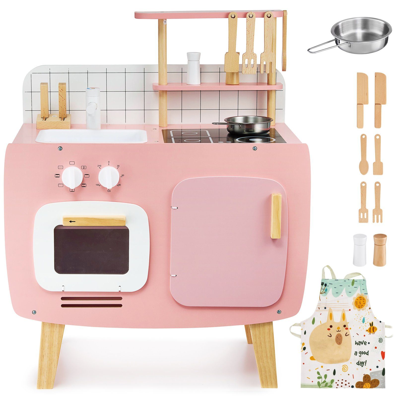 Mamabrum Spielküche Retro-Küche aus Holz mit günstig online kaufen