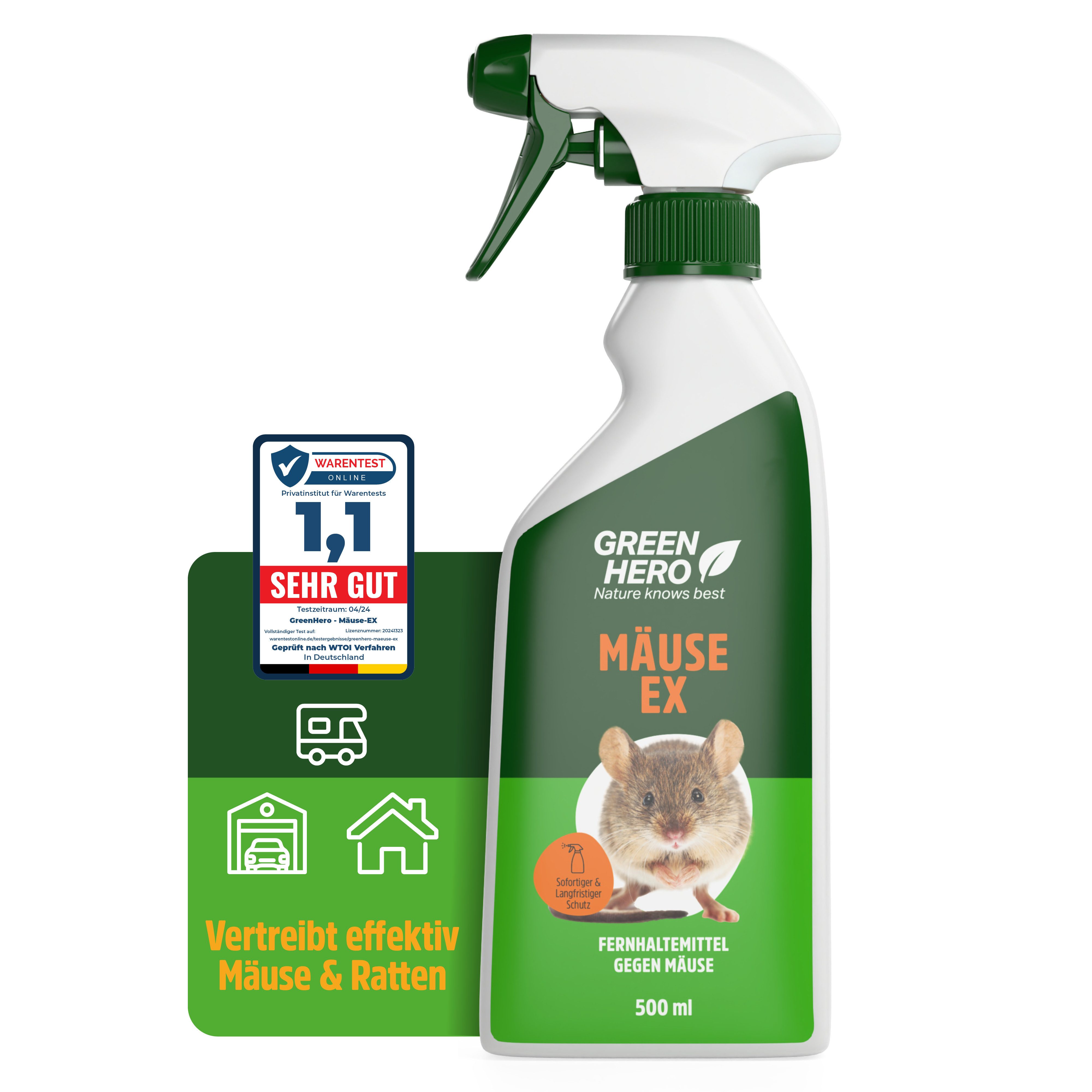 Vergrämungsmittel Mäuse-Ex Spray zur Mäuseabwehr