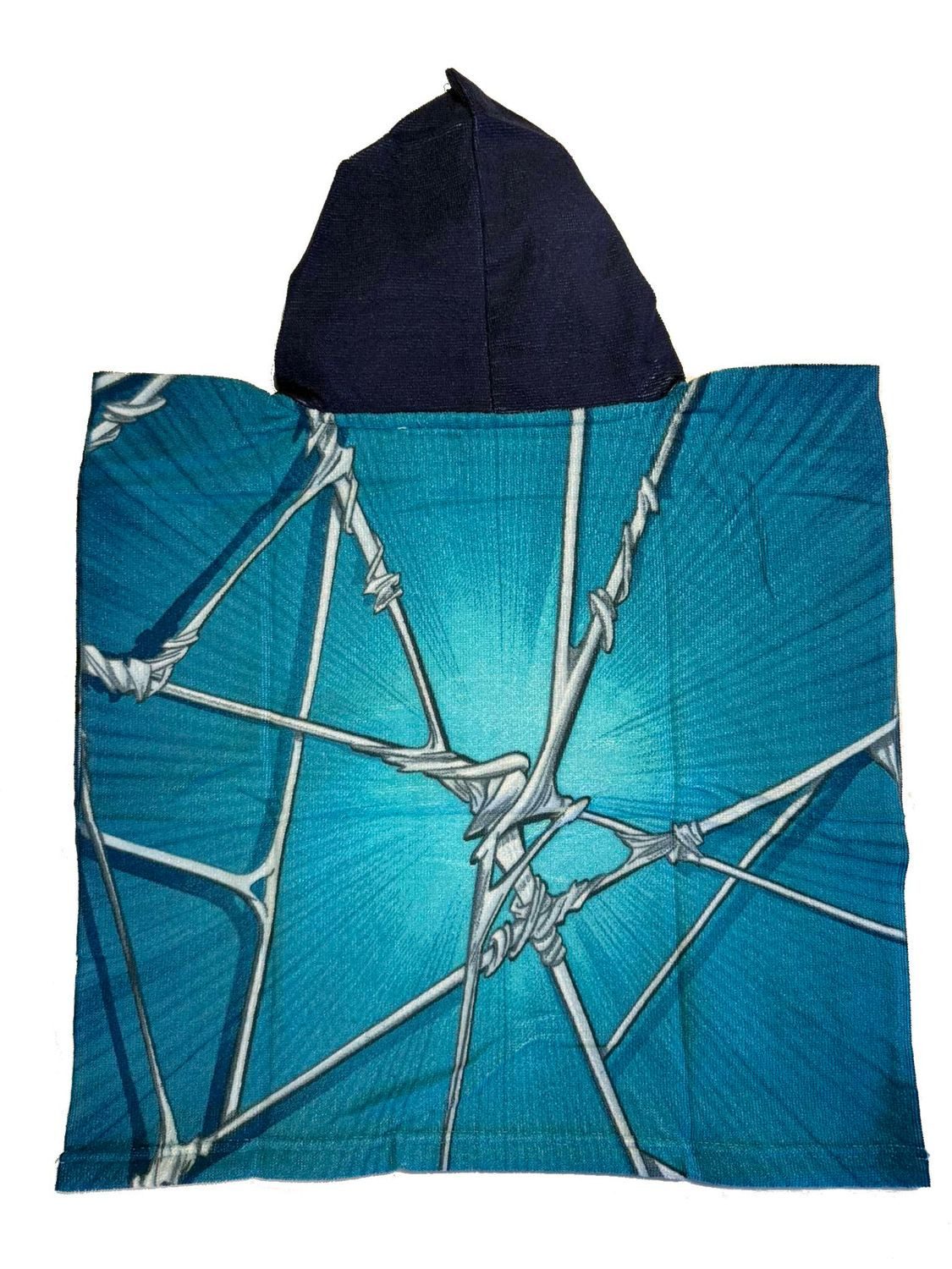 texpot Badeponcho Badeponcho 55x55 cm mit Kapuze Spiderman Kinderbademantel, 55, Baumwolle, strapazierfähig