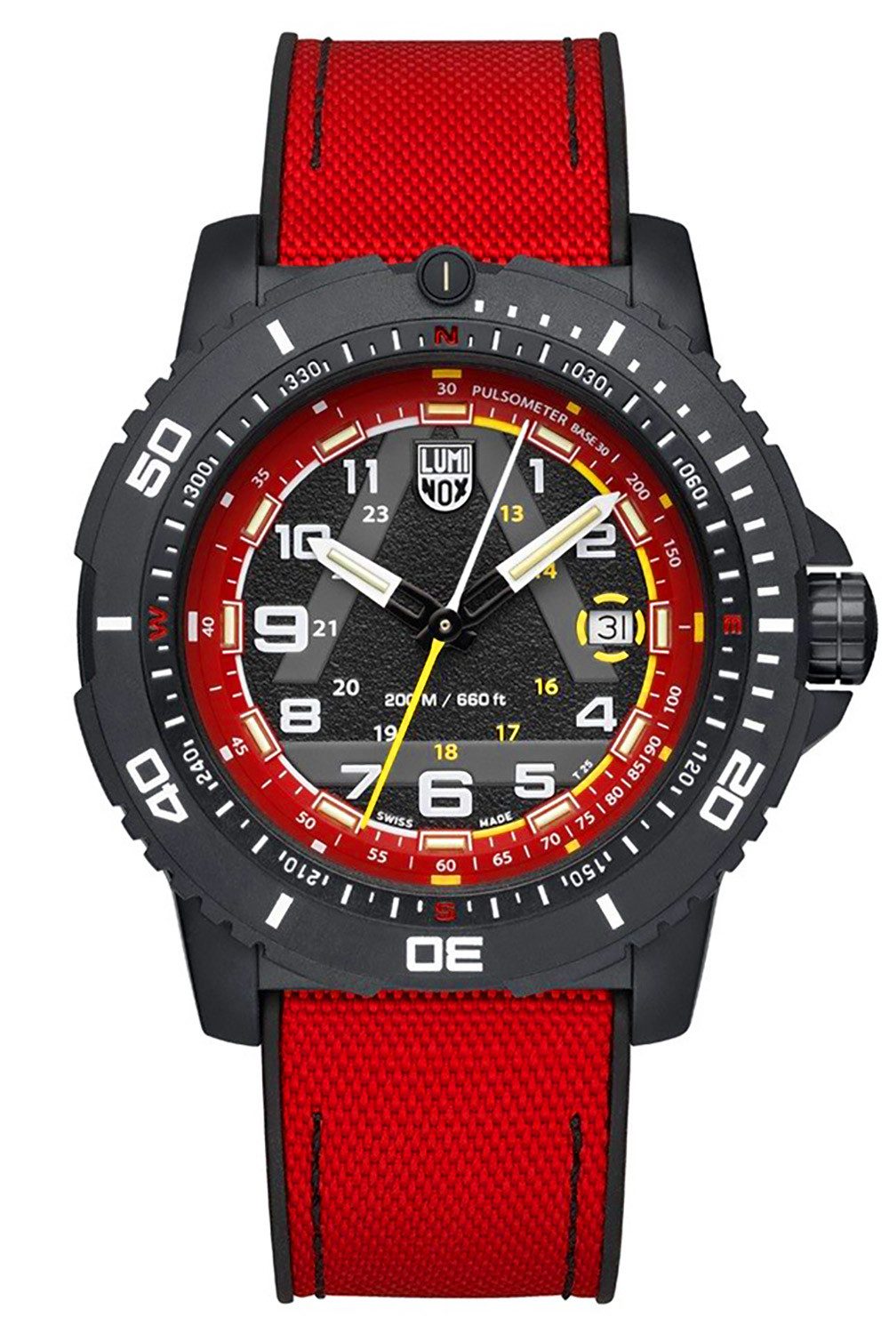 Luminox Quarzuhr Herren-Armbanduhr Ice-SAR Rot/Schwarz LE