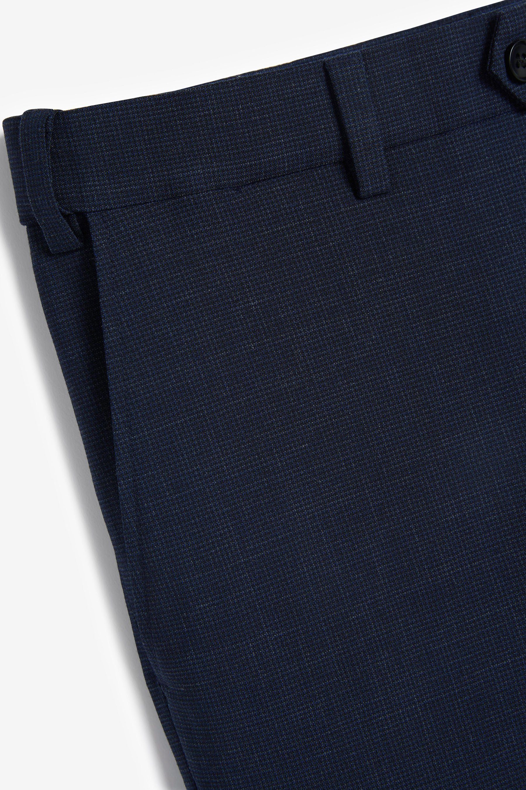 Navy Anzughose Slim Signature Blue (1-tlg) Motionflex Next Fit Wolle aus Anzughose