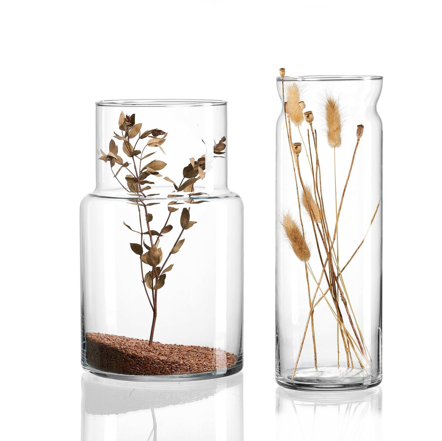 Ritzenhoff & Breker Kugelvase Vase Dalia 35 cm hoch aus Glas in Klar (1 St), Windlichtfunktion
