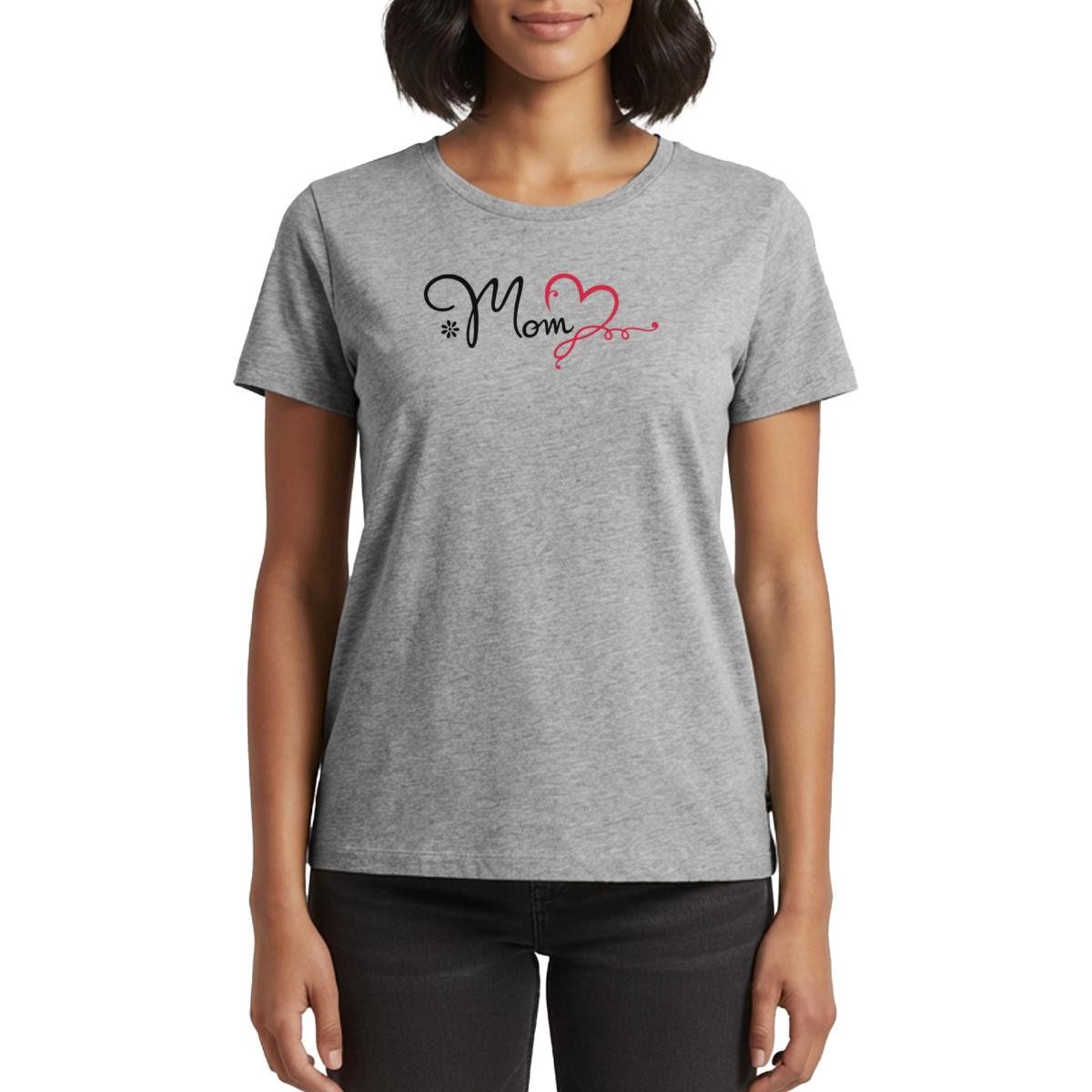 T-Shirt Mom Mit Herz Frauen Premium T-Shirt