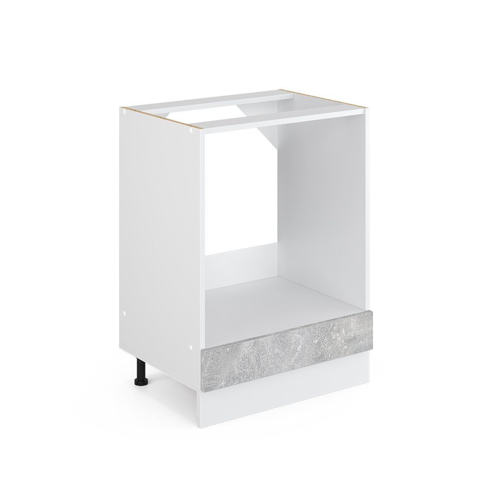 Vicco Herdumbauschrank R-Line, Beton/Weiß, 60 cm günstig online kaufen