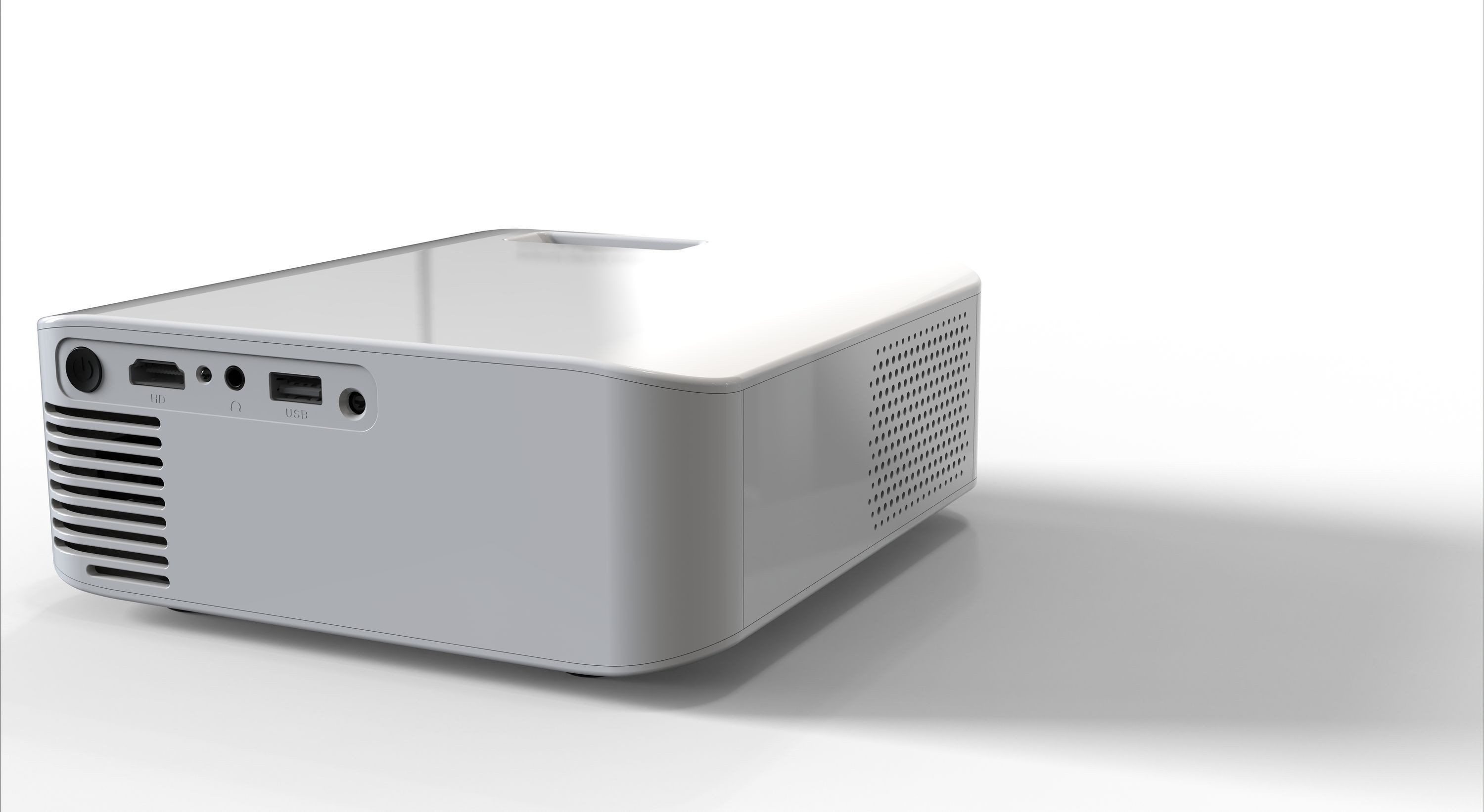 Denver PR-4300 Beamer (400 lm, 8000:1, 3840 x 2160 px, Bluetooth für Verbindung mit externen Lautsprechern)