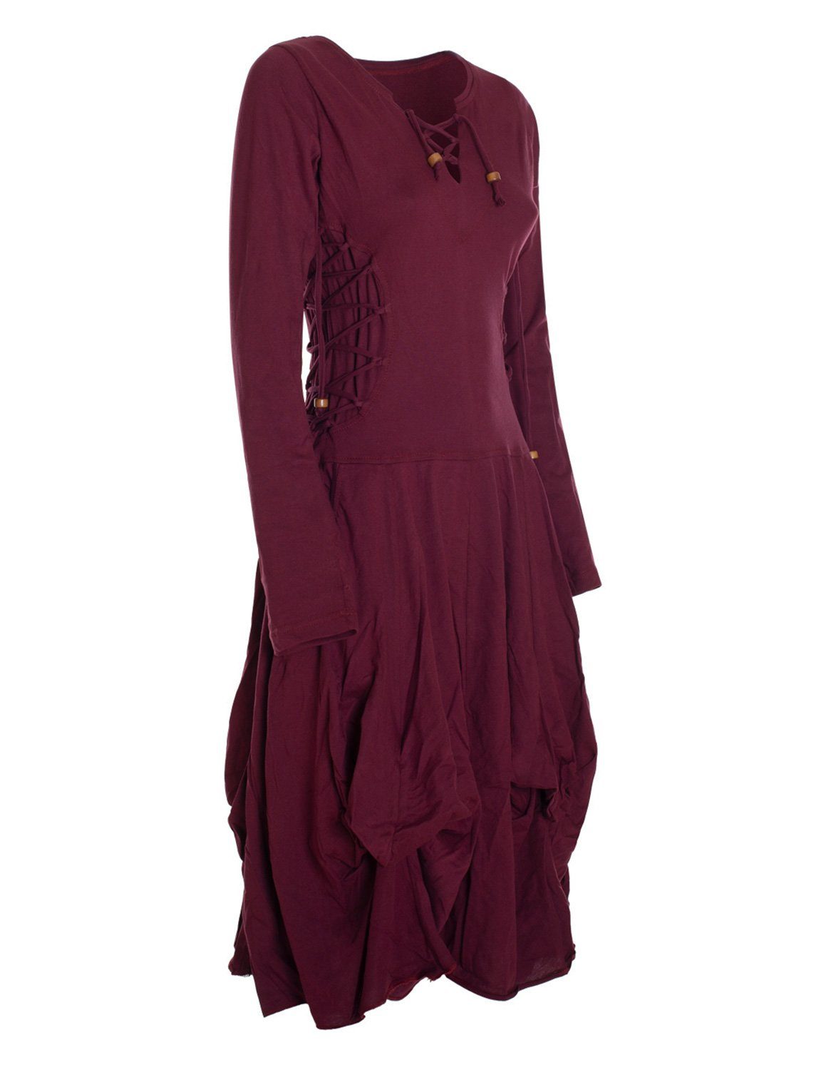 Vishes Midikleid Langes Langarm Bio Ballonkleid günstig online kaufen