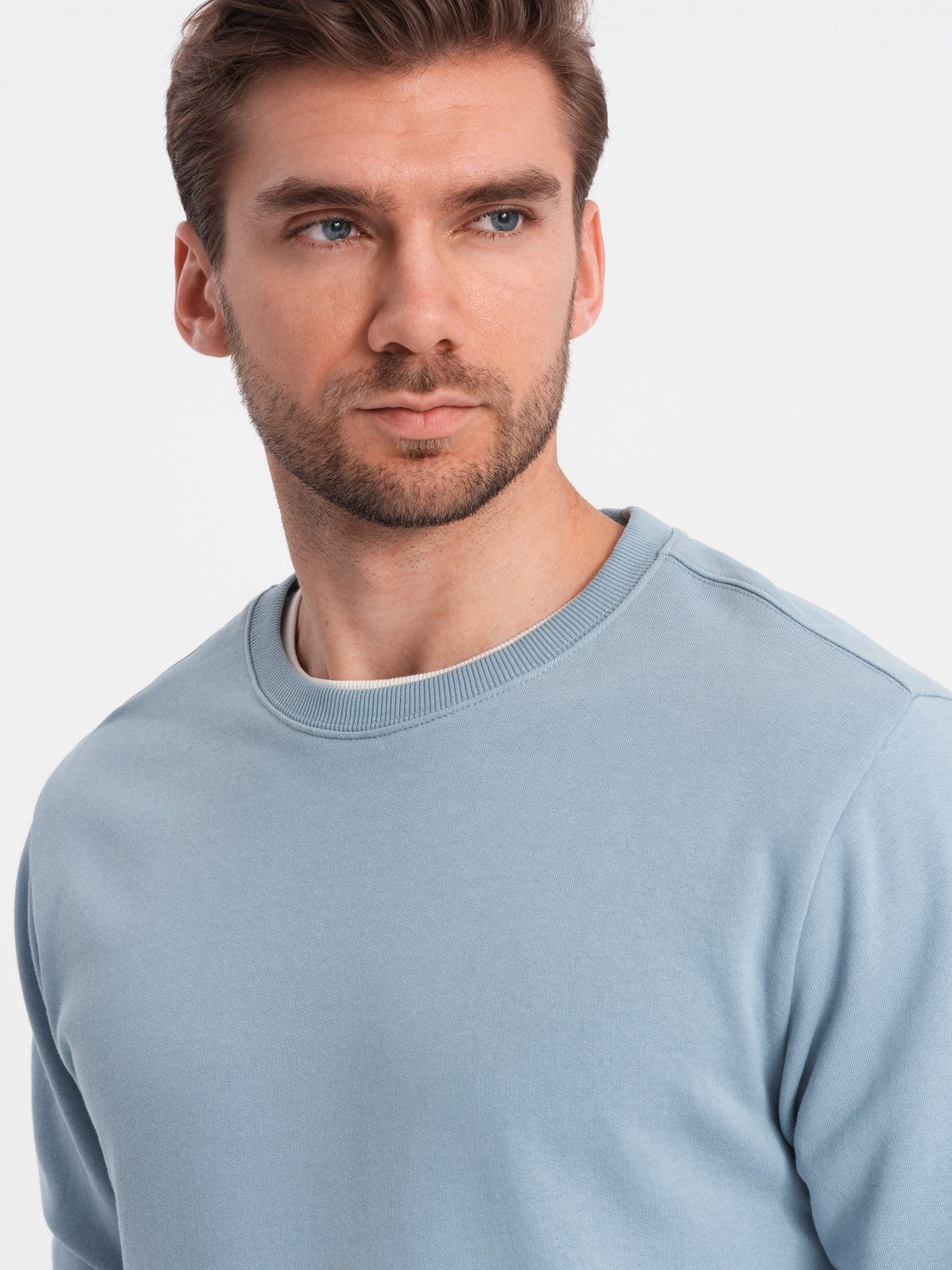 OMBRE Sweatshirt Herren BasicSweatshirt mit Rundhalsausschnitt