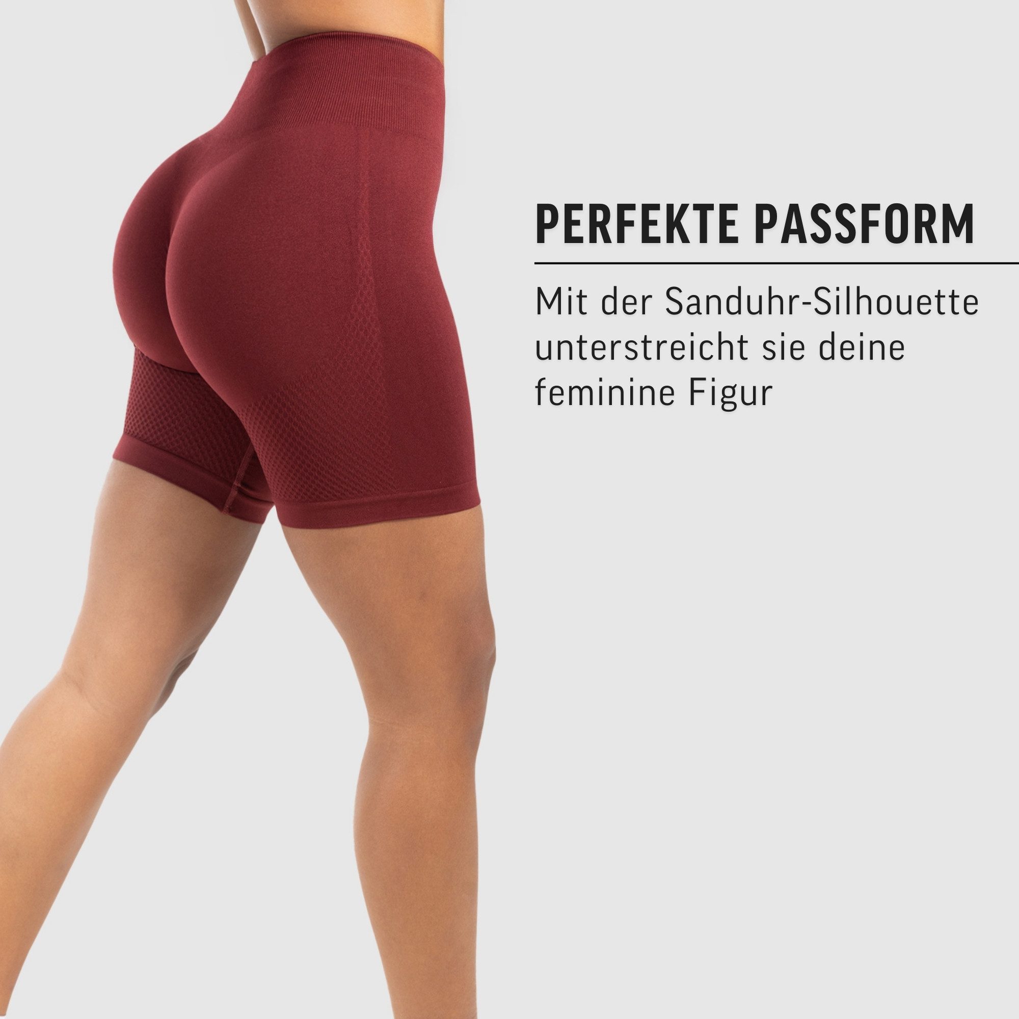 Smilodox Shorts Amaze Scrunch, Blickdichte Radlerhose mit Unsichtbarer Scrunch-Effekt High Waist Squatproof Scrunch Shorts-Leggings Seamless Sport Fitness