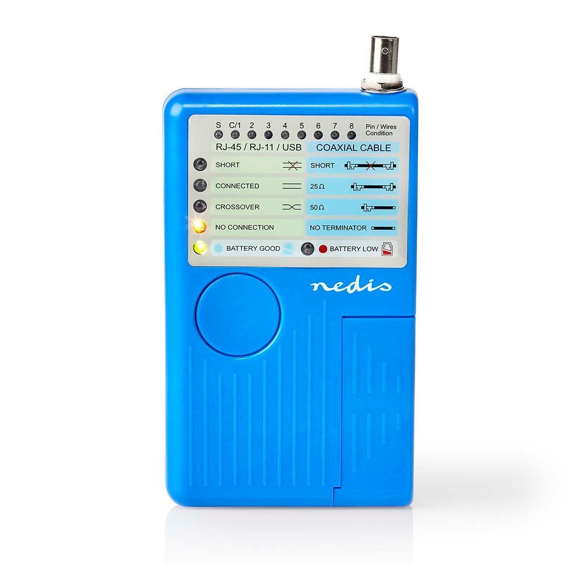 Nedis Batterietester NWCTM100BU, (1 St), adapter/kabel, kompatibel, 1080p/5Gbit/s möglich, mobil einsetzbar