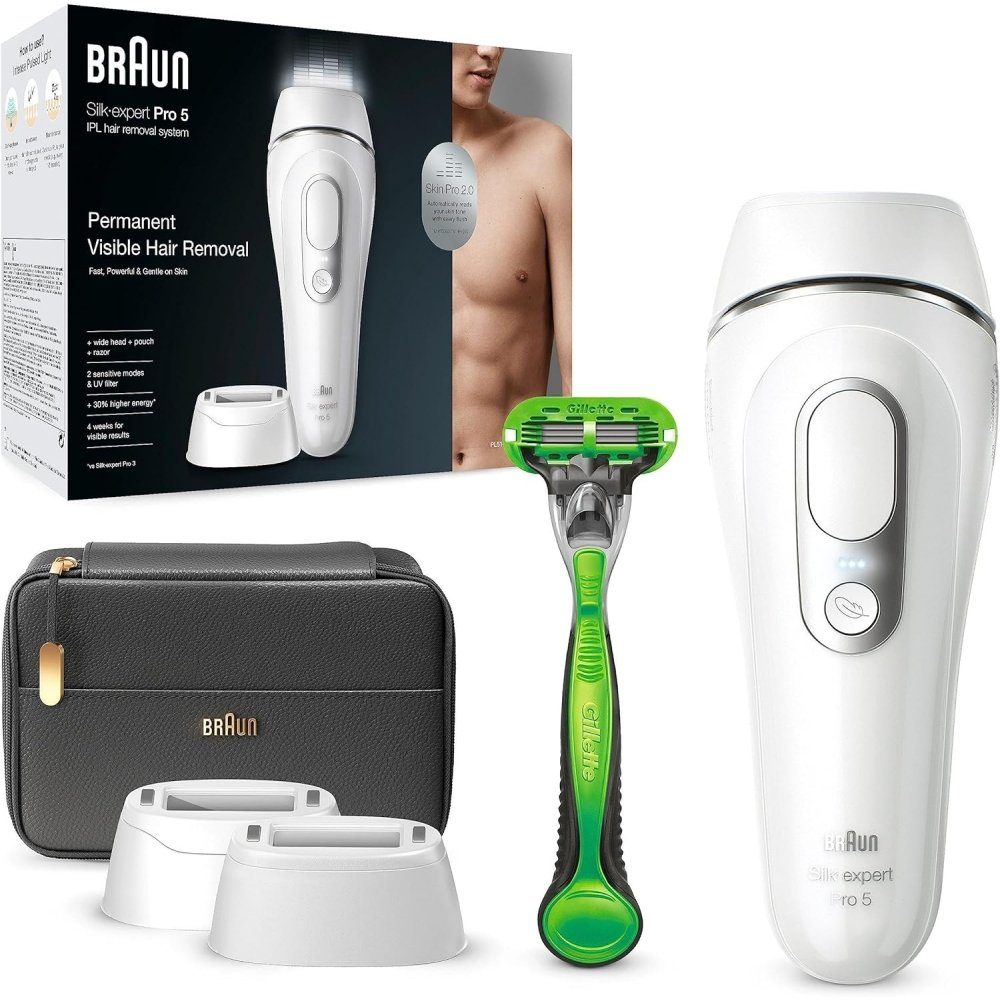 Braun IPL-Haarentferner Silk Expert Pro 5 PL5145 - IPL-Haarentferner - weiß/silber