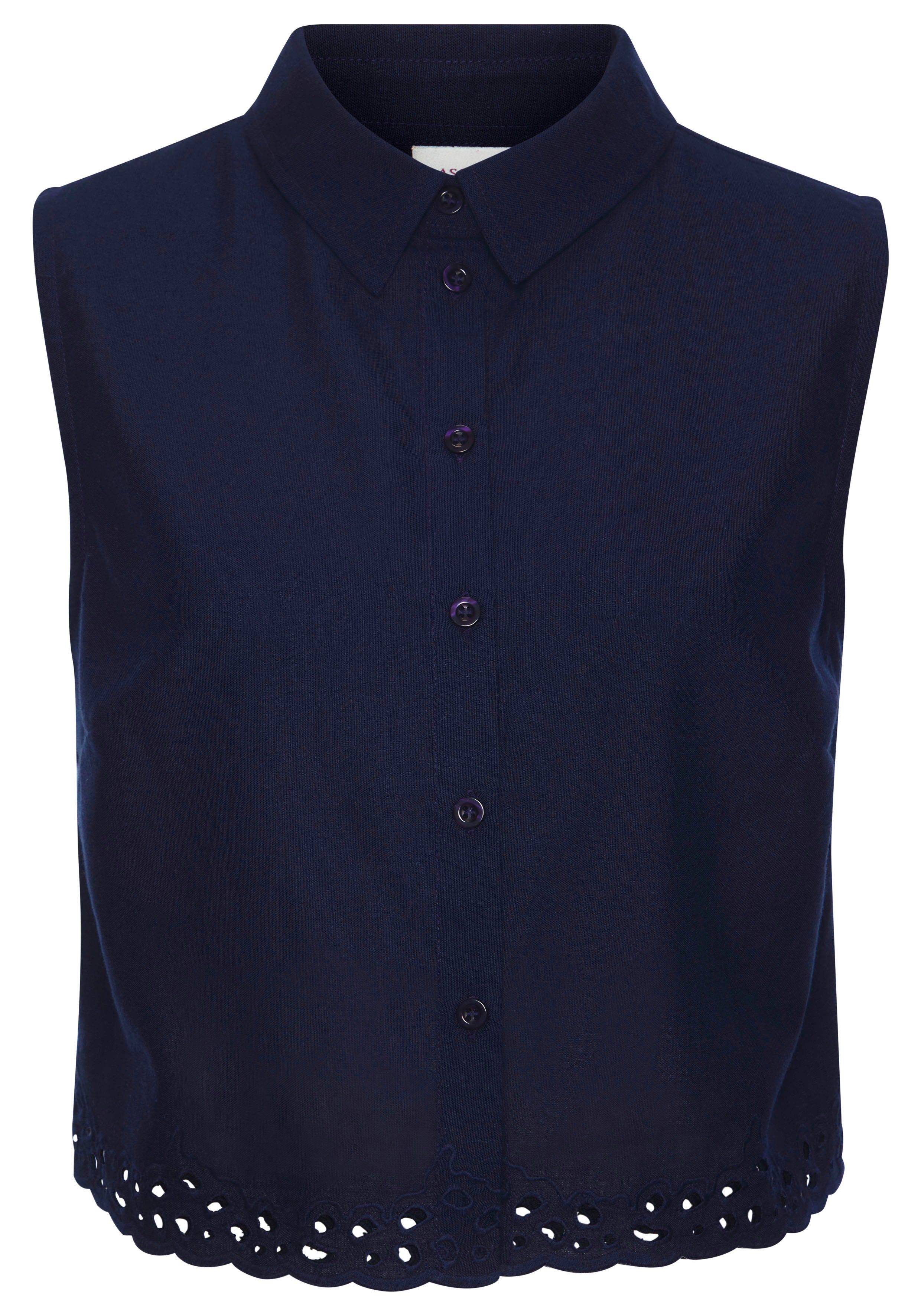 LASCANA Blusentop mit Häkelapplikation, Leinenbluse, Sommertop, casual