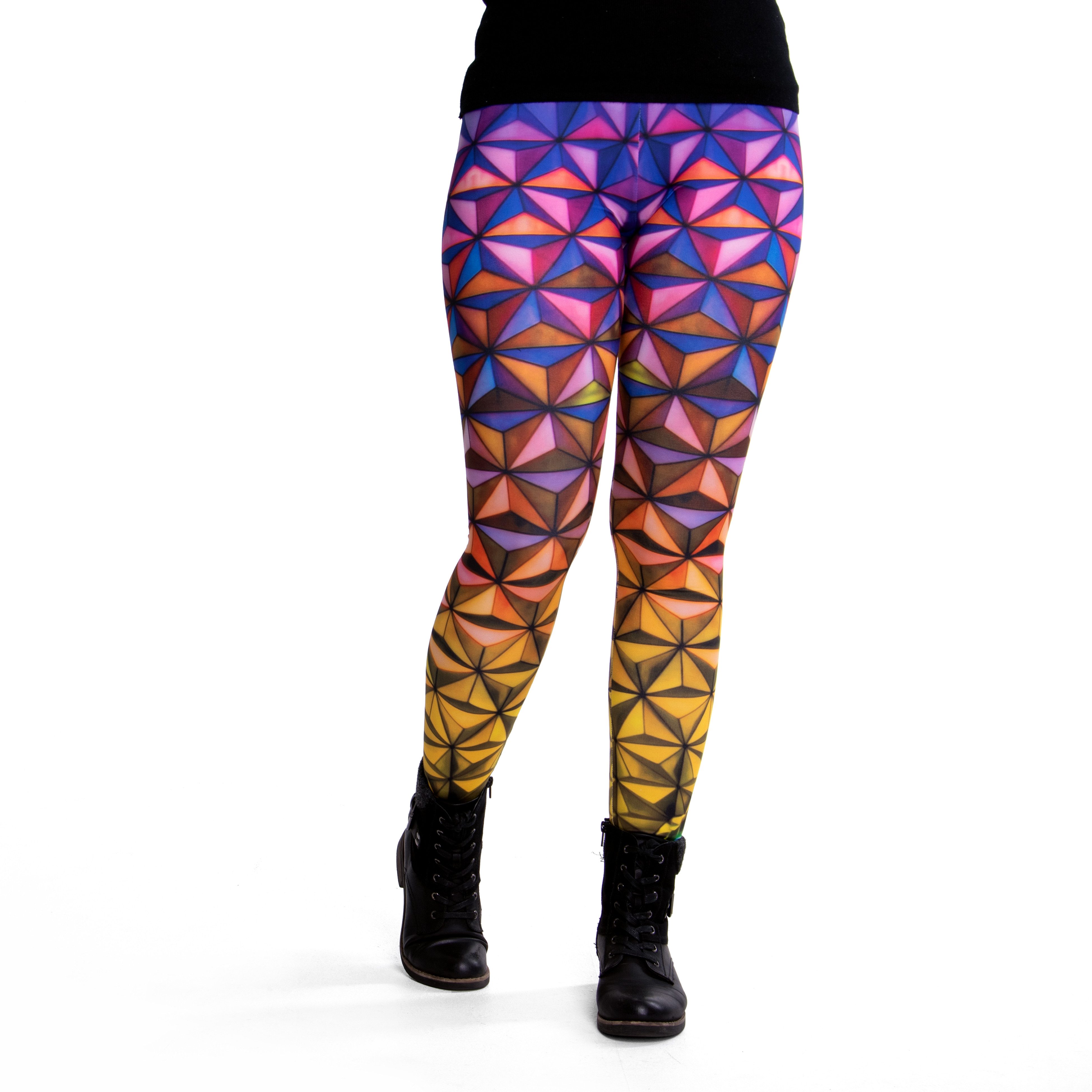 Leggings Bedruckte Motiv-Leggings (Einheitsgröße) - Design Metall Mosaik