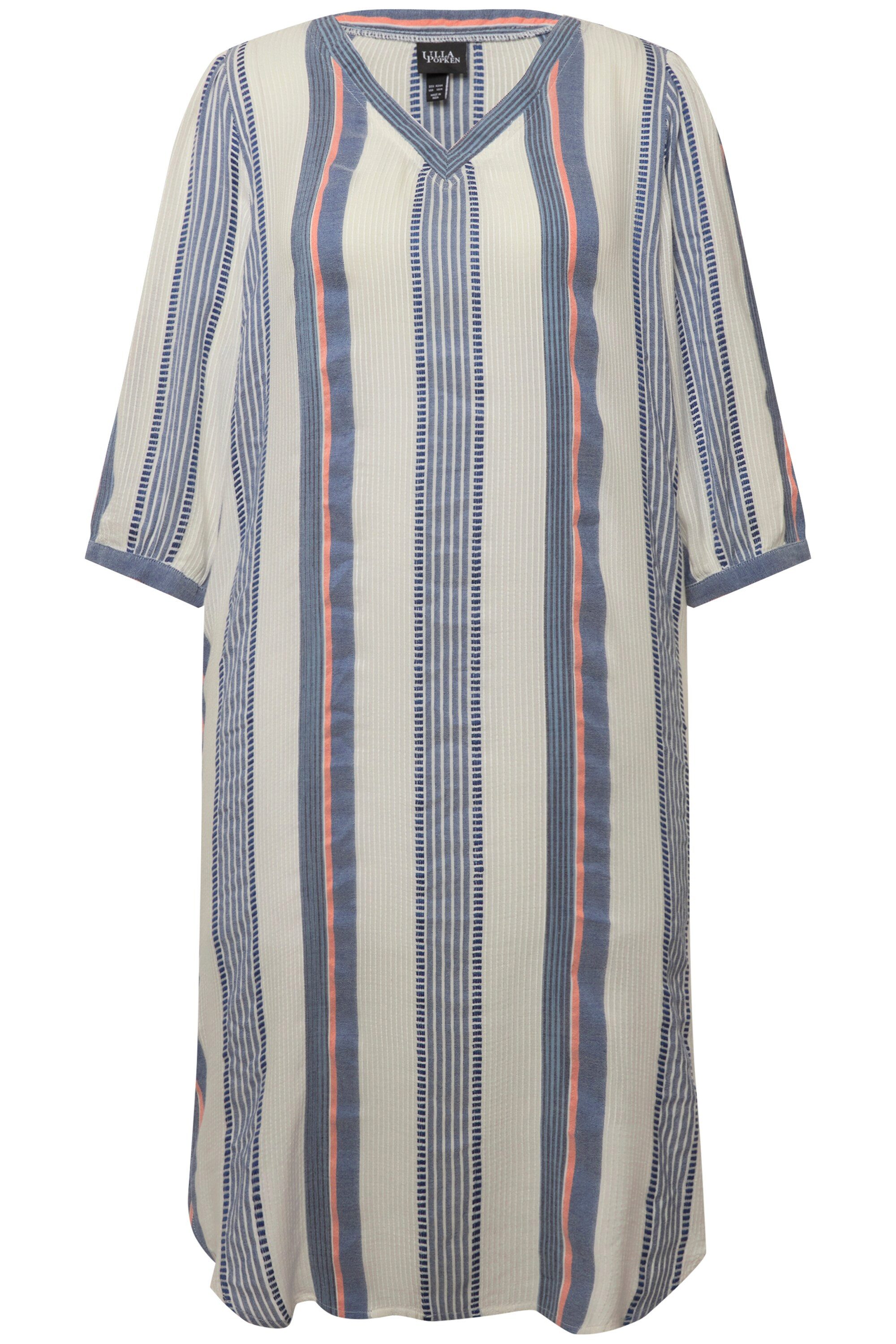 Ulla Popken Midikleid Kaftan Musterstreifen Oversized günstig online kaufen