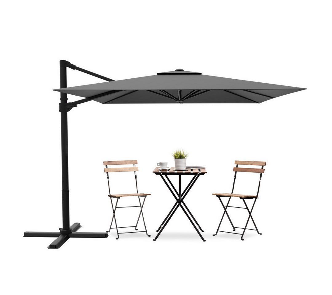 Thumbnail - HOMALL Sonnenschirm Sonnenschirm mit Ständer, 360 Grad drehbar, UV-Schutz 50+, 330*245CM, 270*270CM, Gewicht 16KG, faltb...