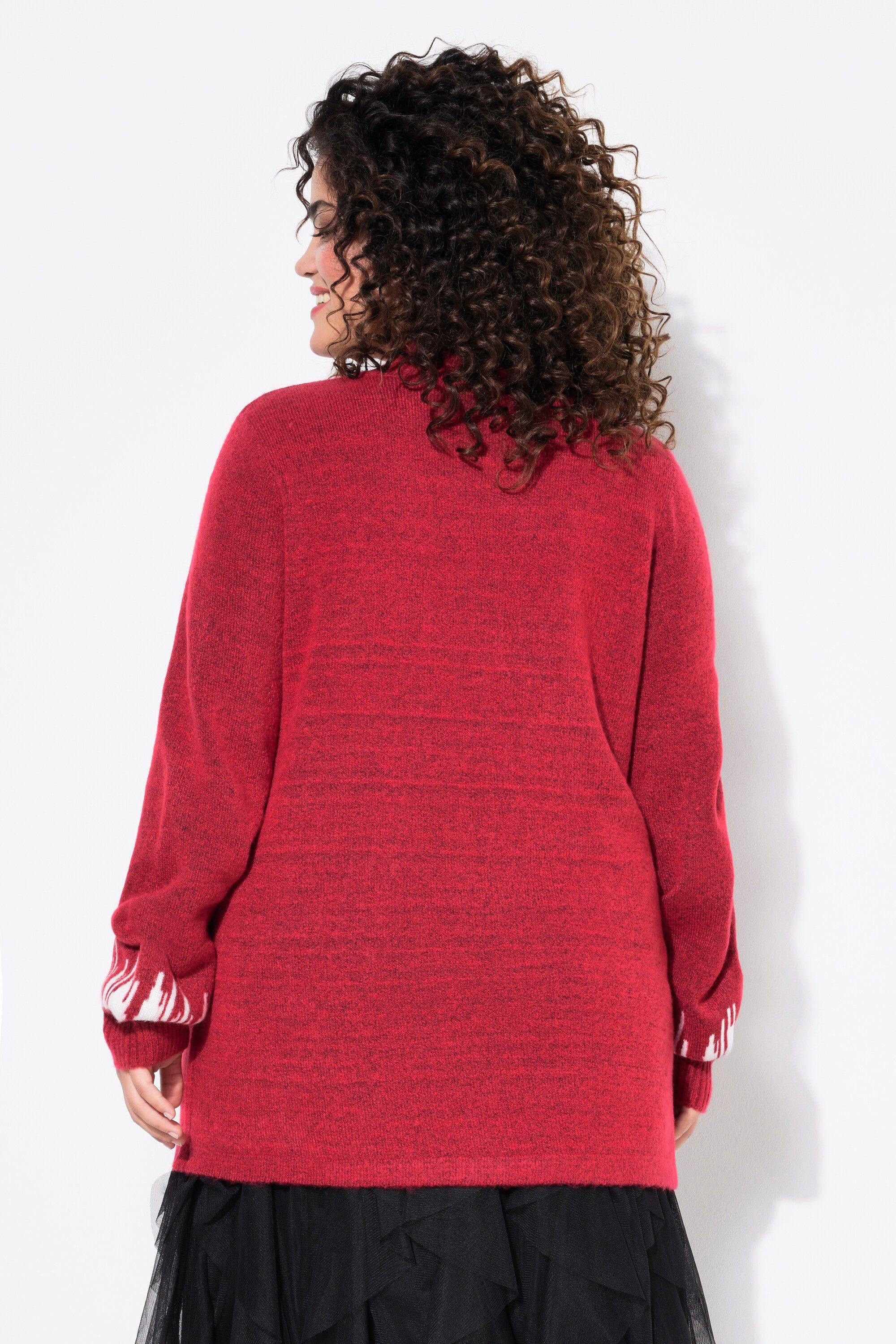 Angel of Style Rollkragenpullover Pullover HAPPY-Statement Ballon-Langarm