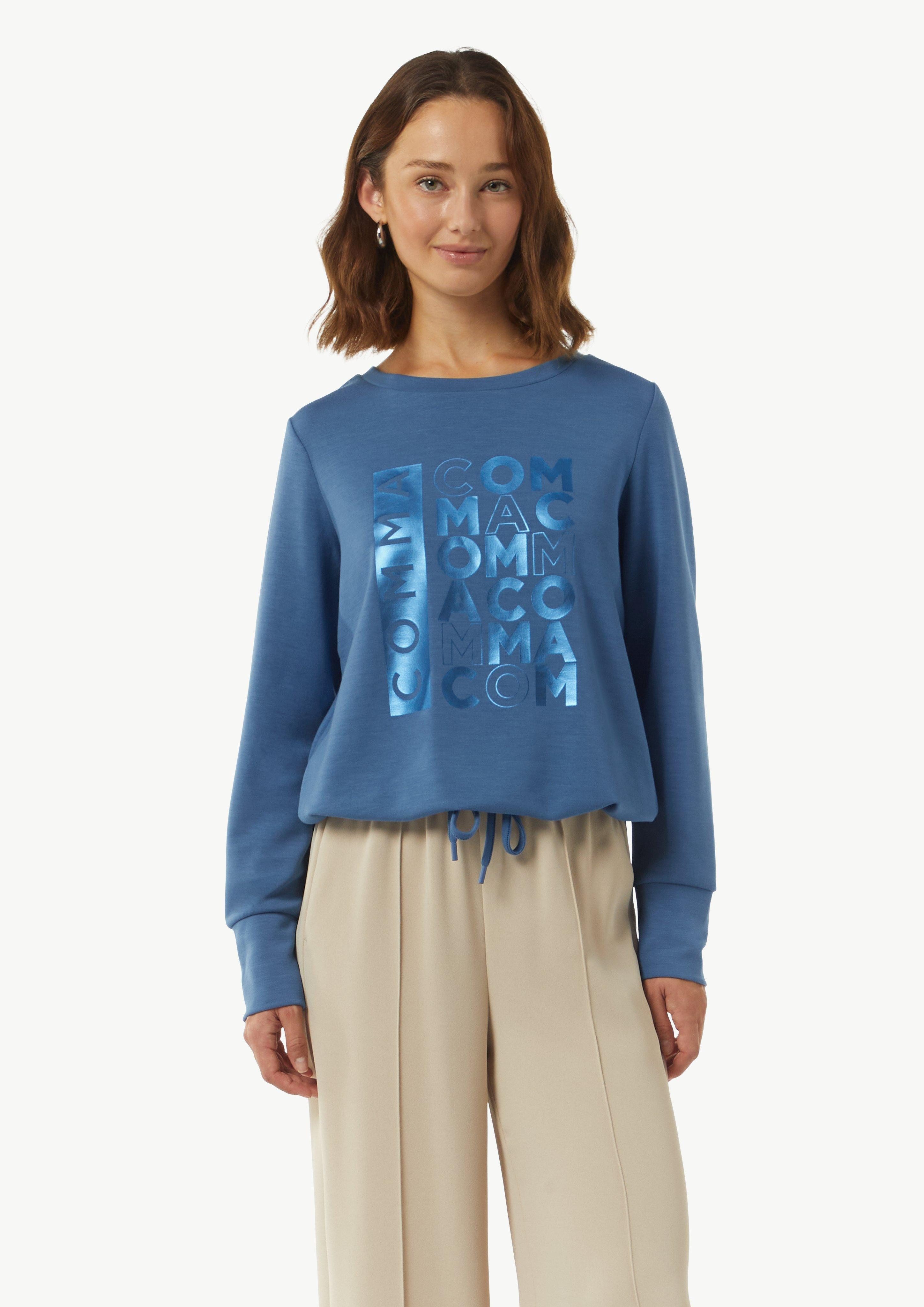 Sweatshirt Sweatshirt mit Tunnelzug im Saum