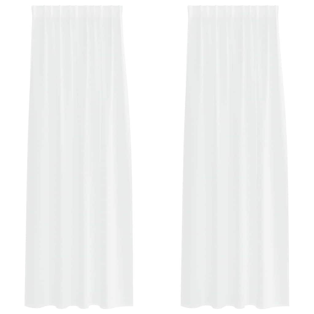 vidaXL Vorhang Voile-Vorhang mit Vorhängen 2 pcs Weiß 245 x 140 cm Polyeste günstig online kaufen