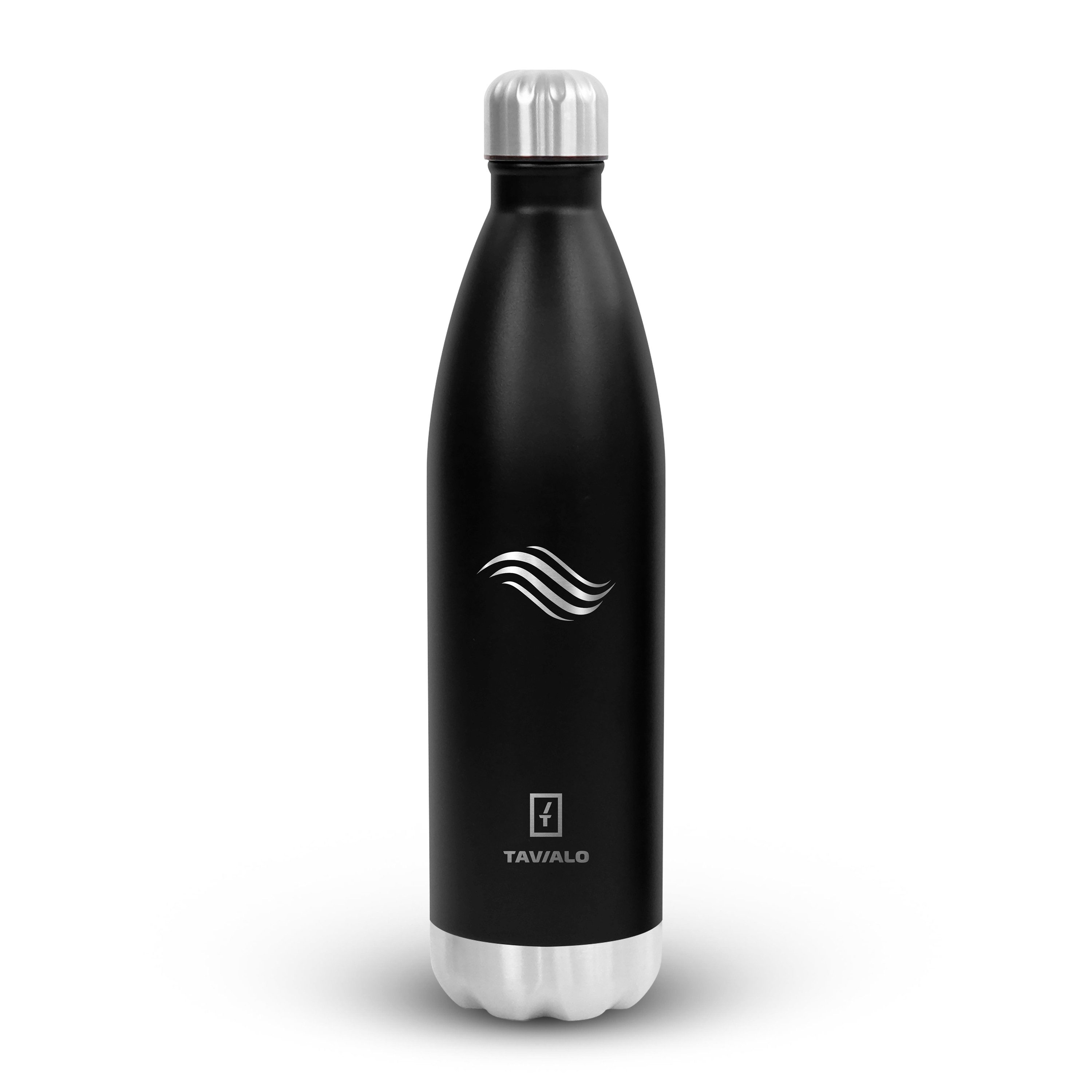 TAVIALO Isolierflasche Vakuum Isolierte Trinkflasche, Thermosflasche 1000ml (schwarz), für Reisen, Sport und Outdoor Aktivitäten, Auslaufsicher
