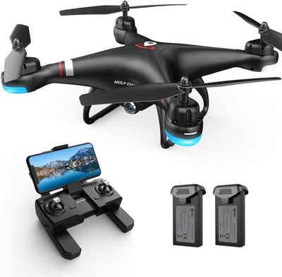 HOLY STONE HS110G GPS Drohne mit Kamera HD Live Übertragung für Kinder Drohne (1080P, mit 2 Akkus Lange Flugzeit,APP Handy gesteuerte FPV Drohnen mit Tasche)