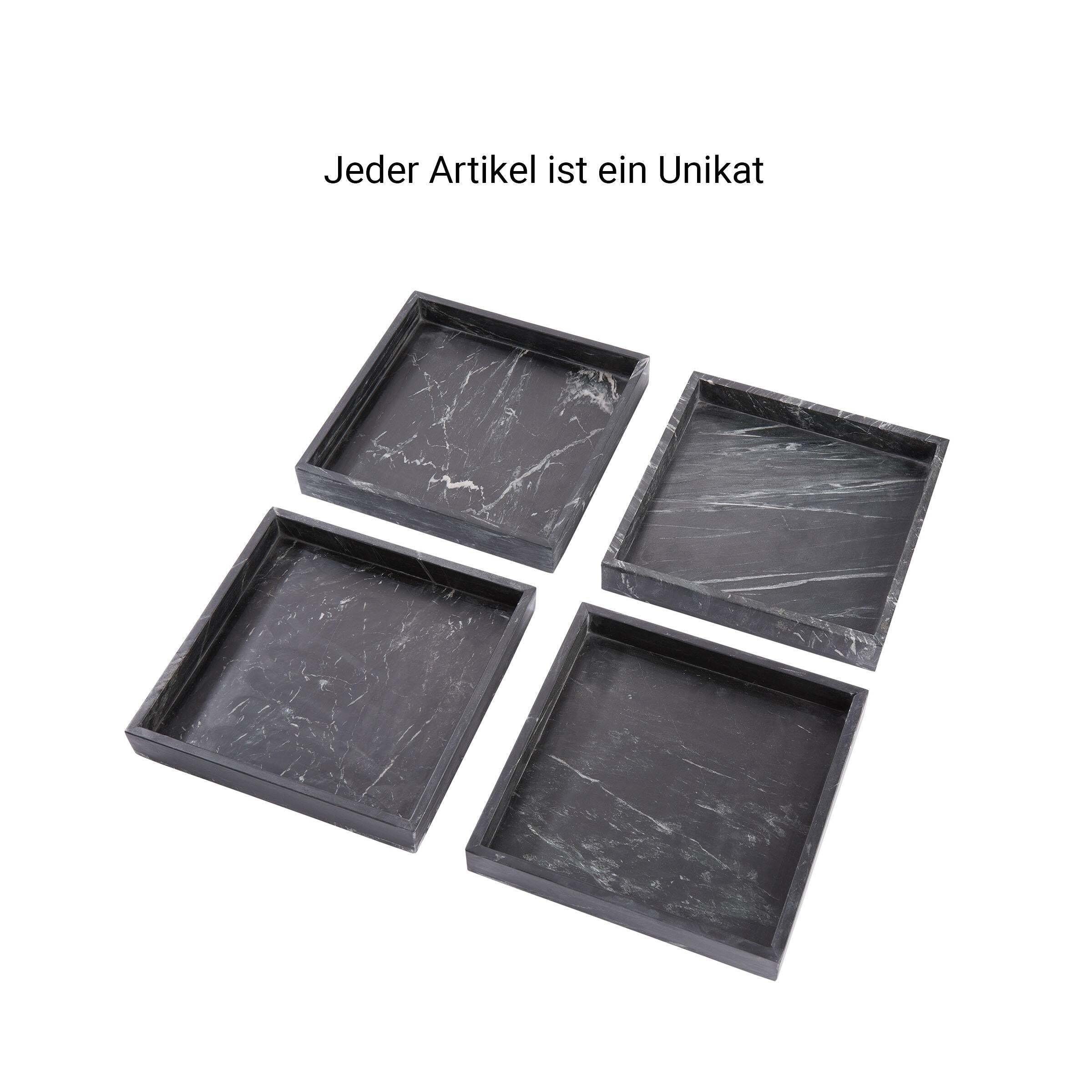 BUTLERS Dekotablett Schwarz MARBLE L x 30 Marmor-Tablett 30cm B