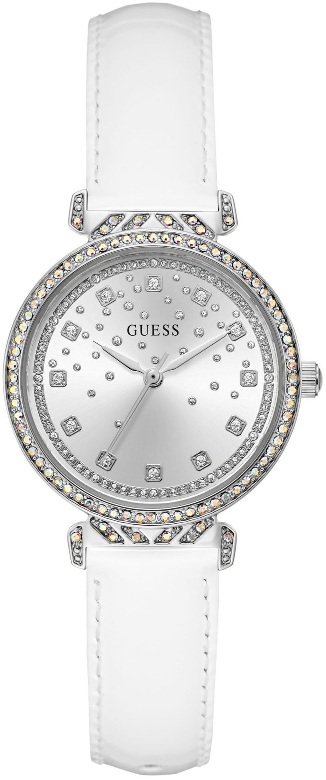 Guess Quarzuhr ENCHANTMENT GW0764L4, Armbanduhr, Damenuhr, Kristallsteine, günstig online kaufen